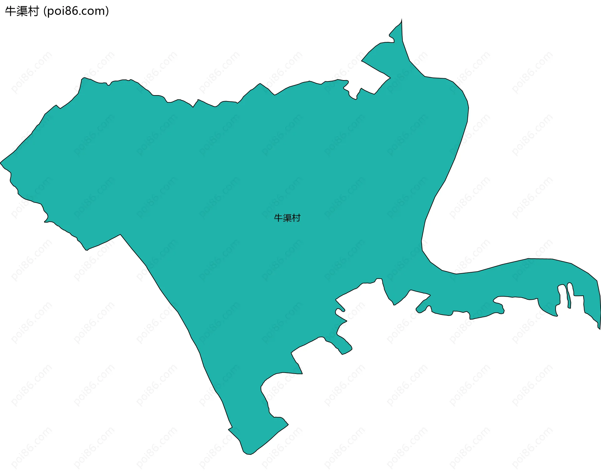 牛渠村边界地图