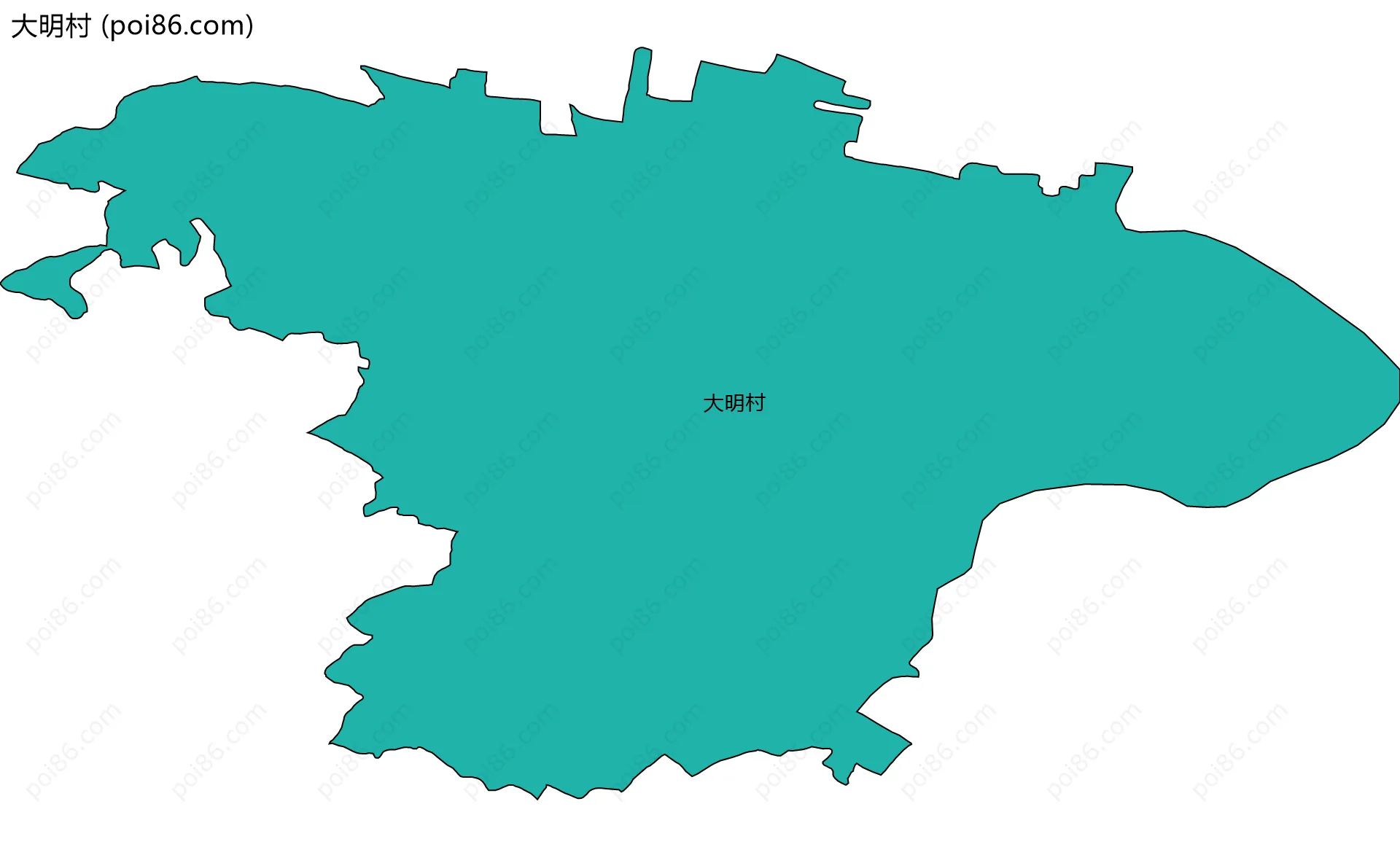大明村边界地图