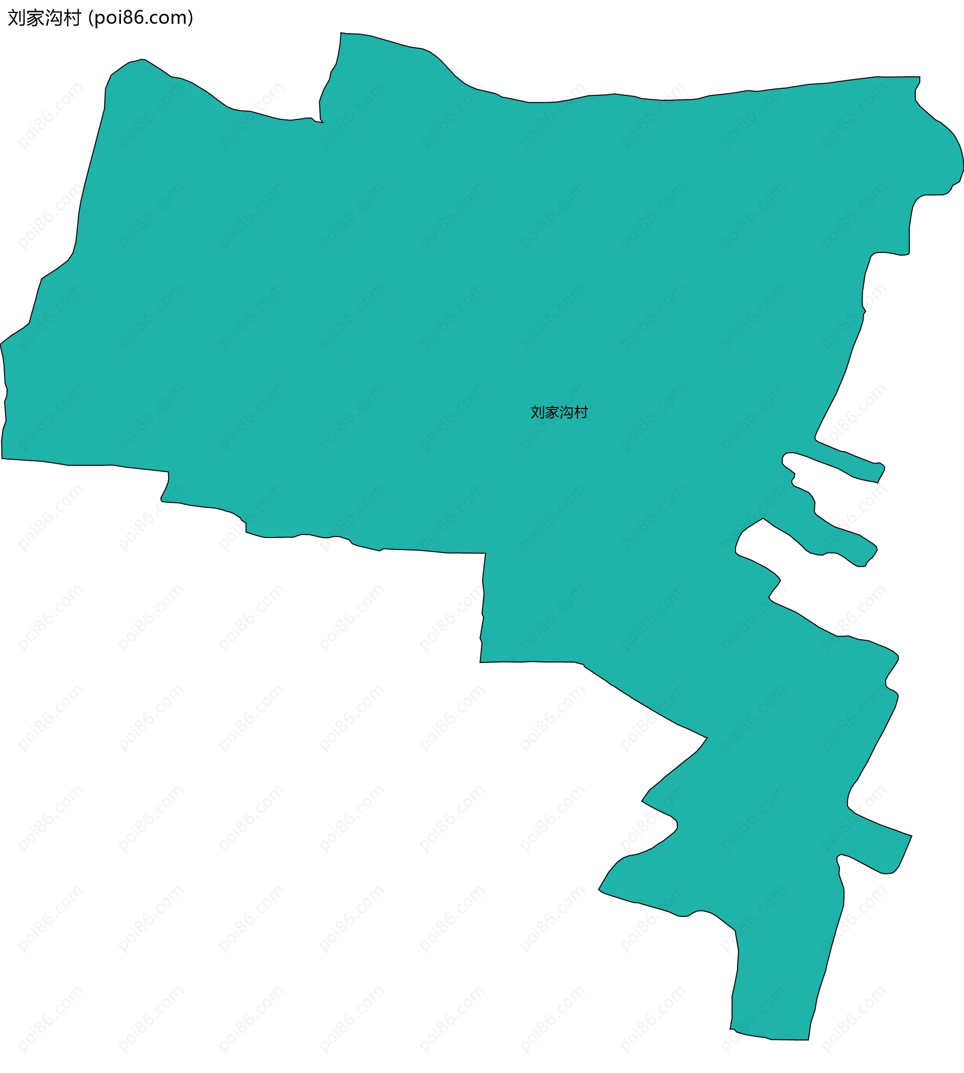 刘家沟村边界地图