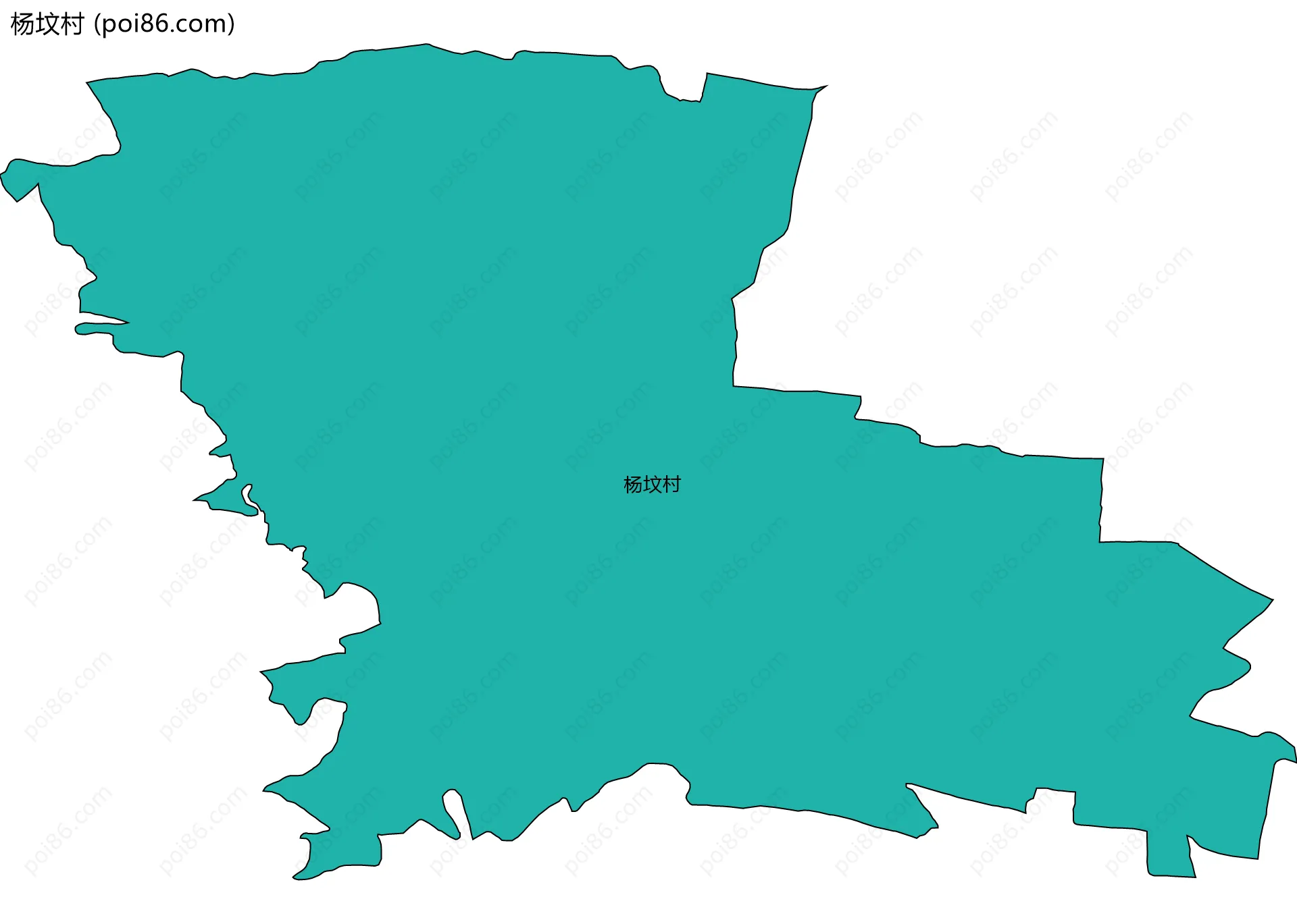 杨坟村边界地图