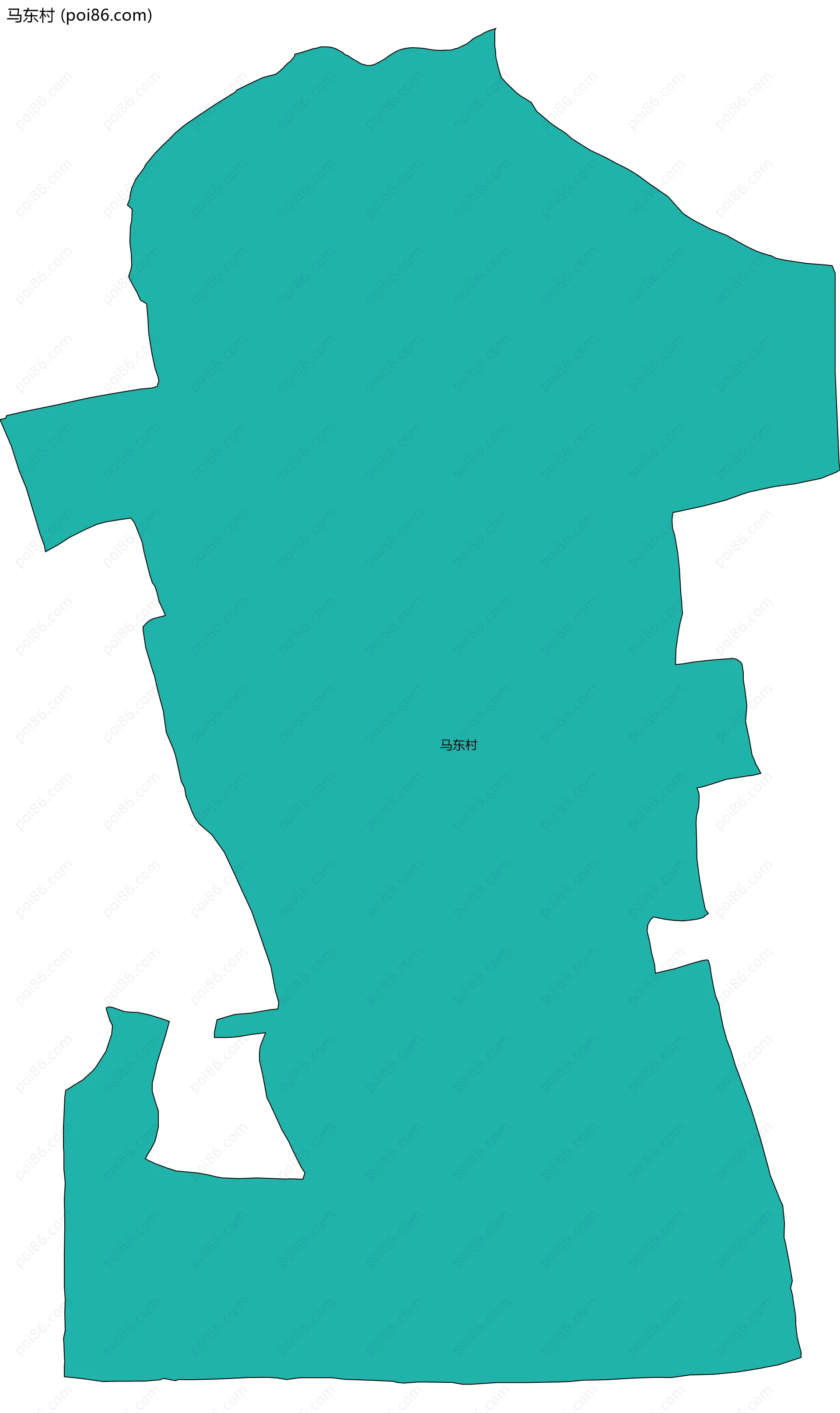 马东村边界地图