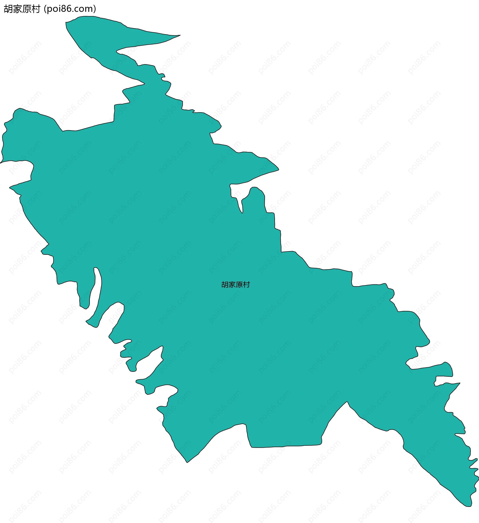 胡家原村边界地图