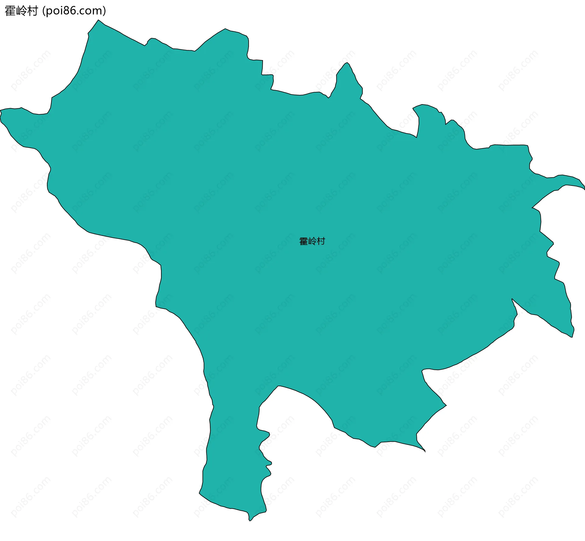 霍岭村边界地图