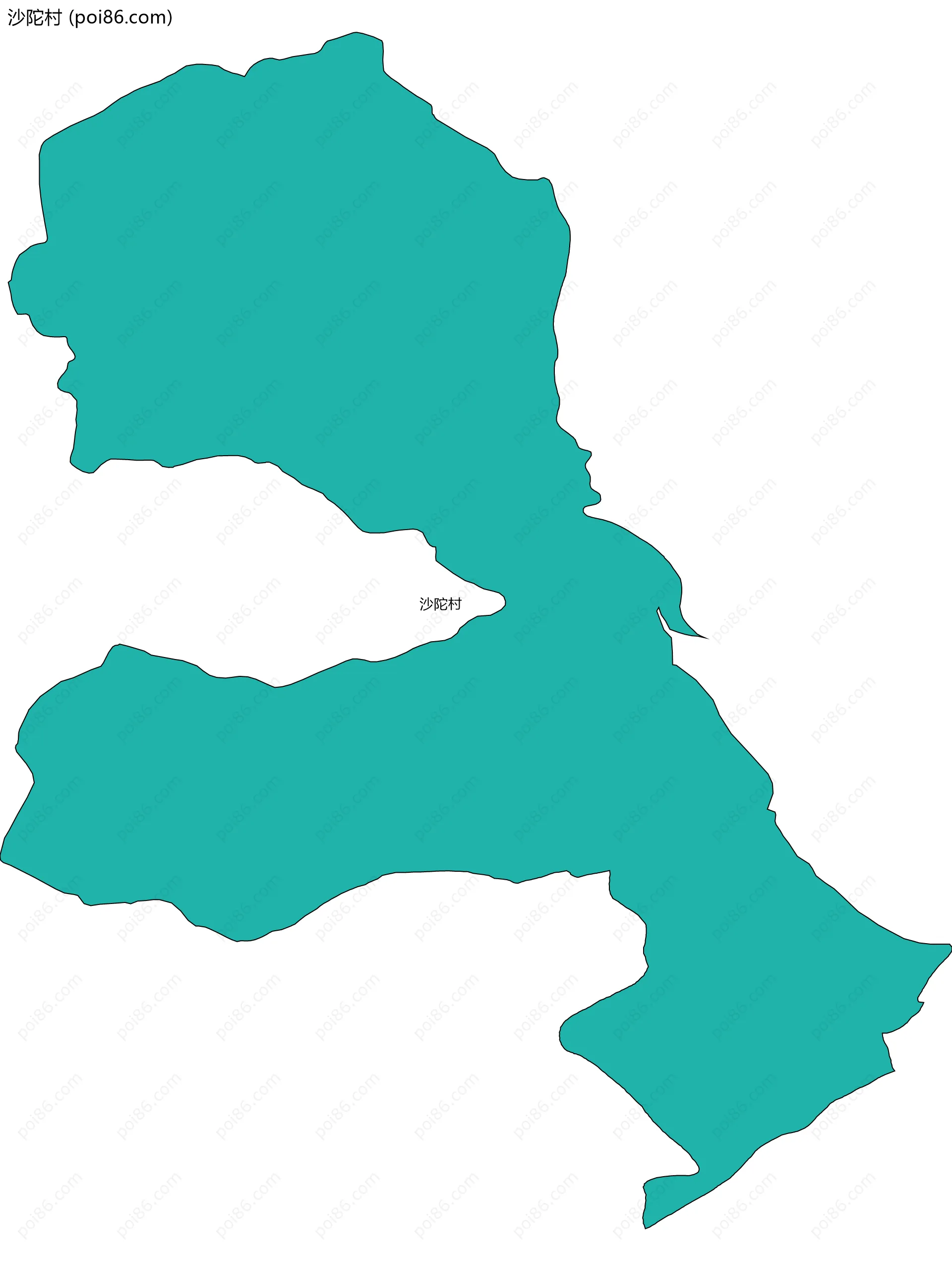 沙陀村边界地图