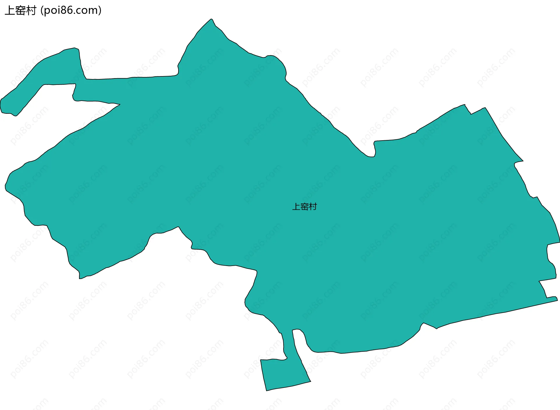上窑村边界地图
