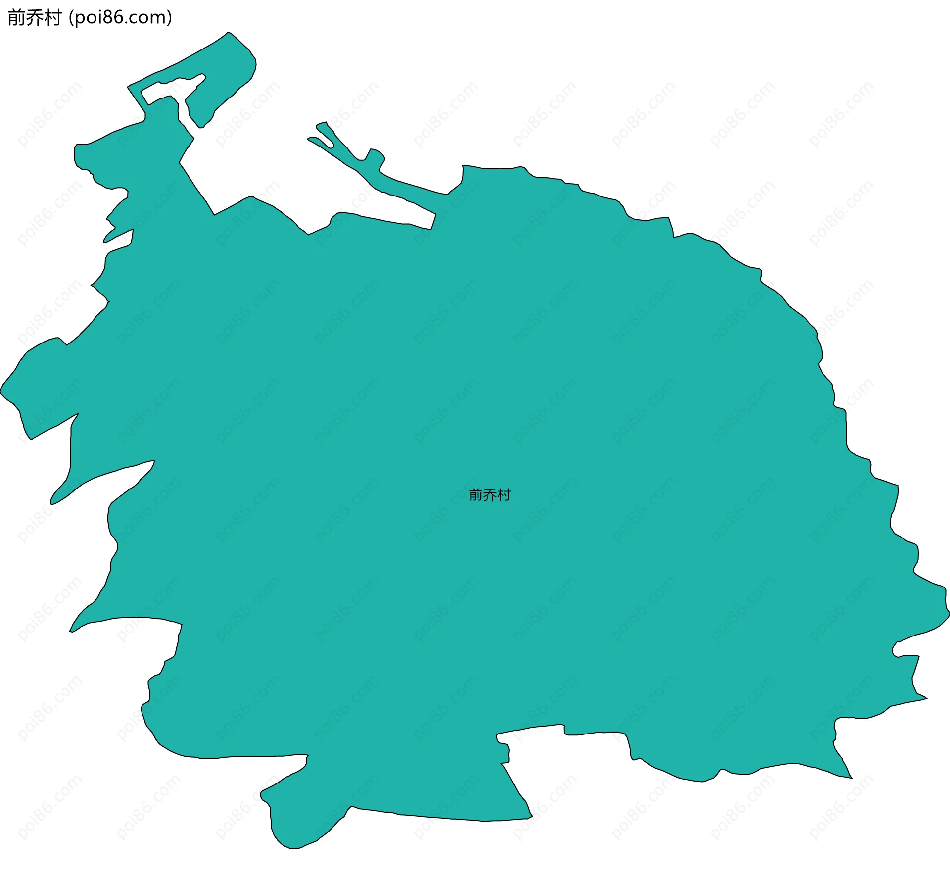 前乔村边界地图