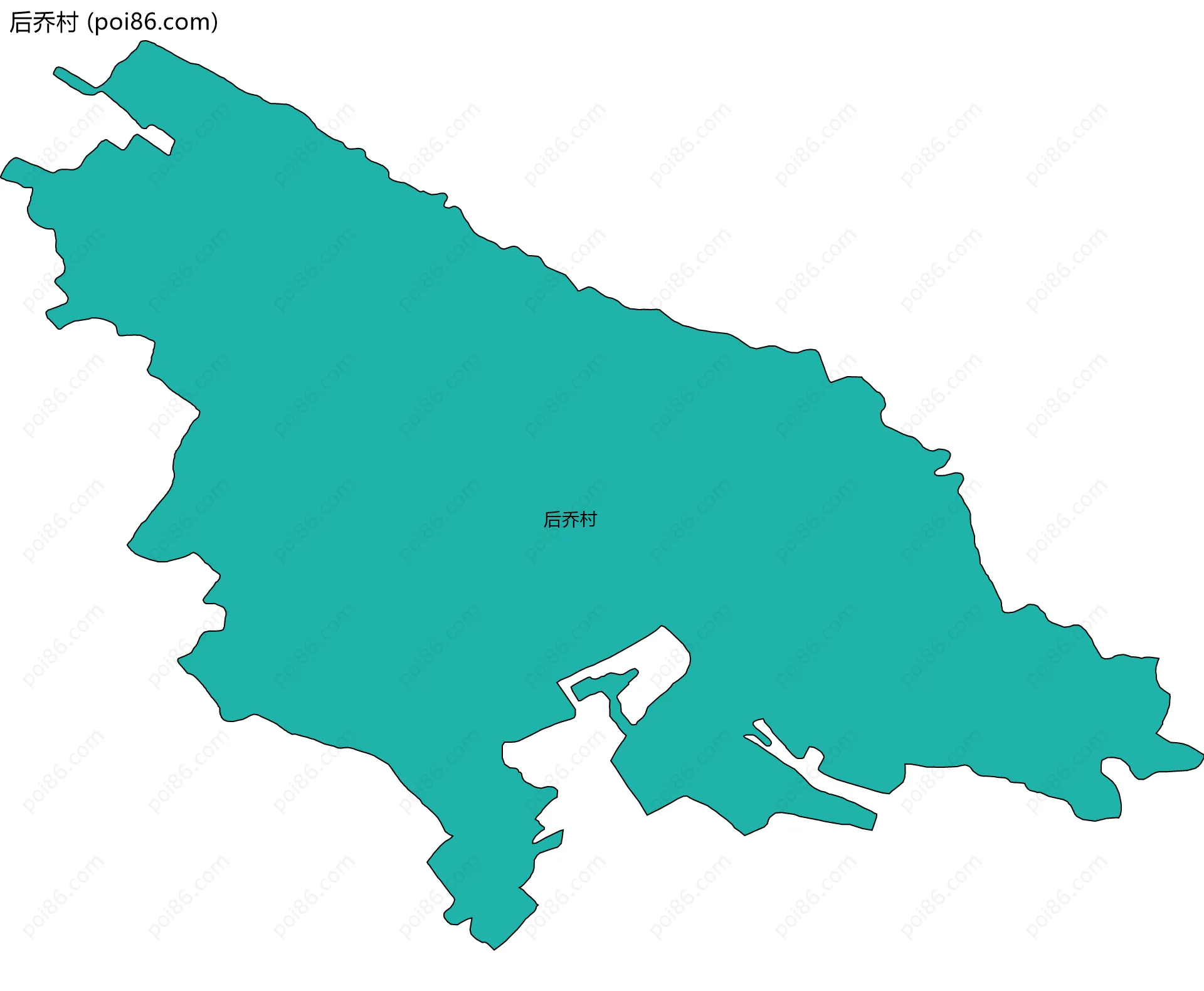 后乔村边界地图