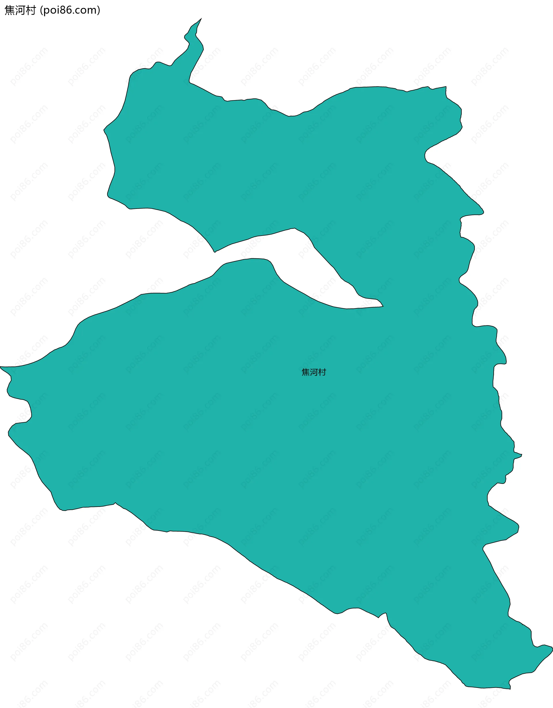 焦河村边界地图