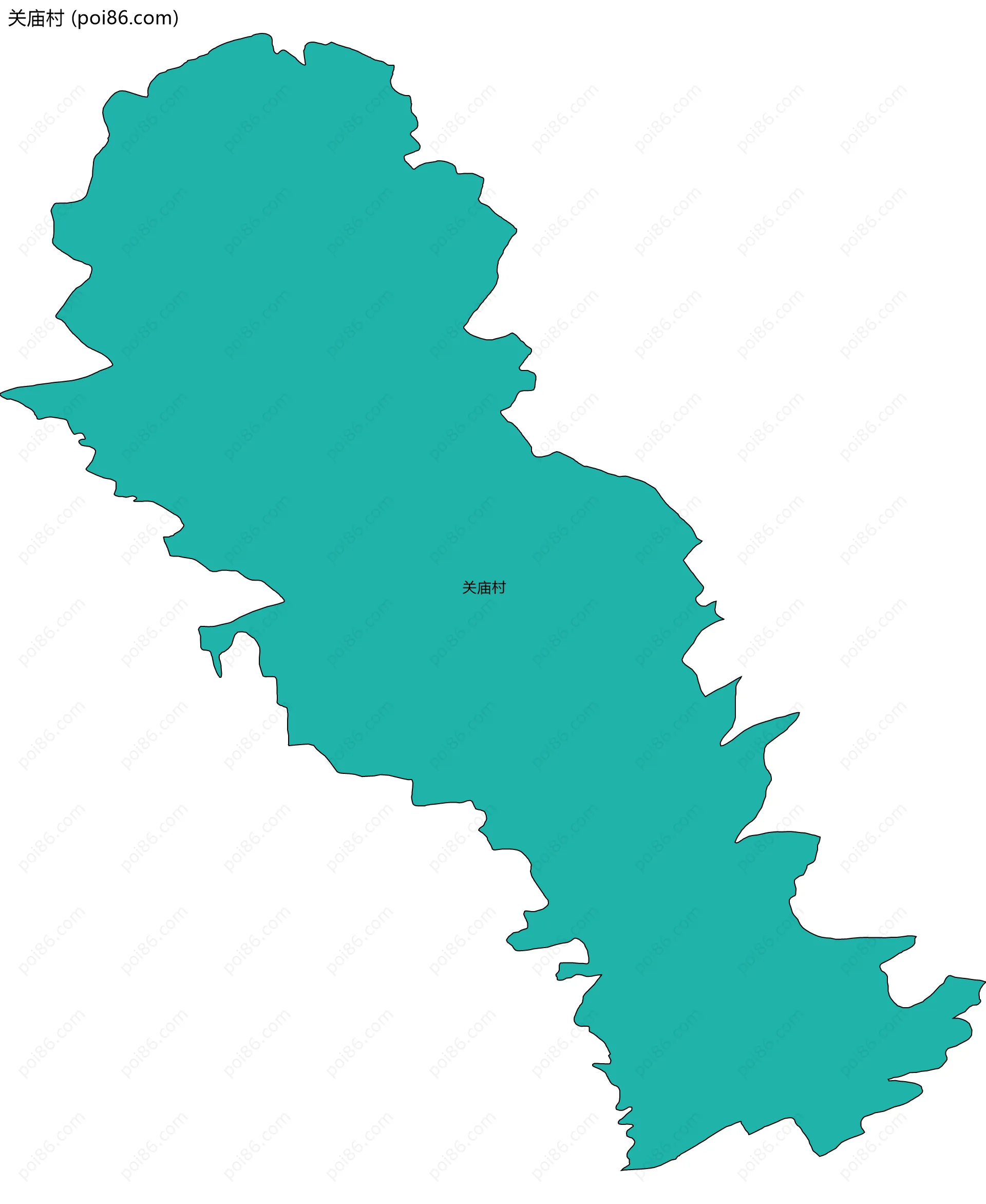 关庙村边界地图