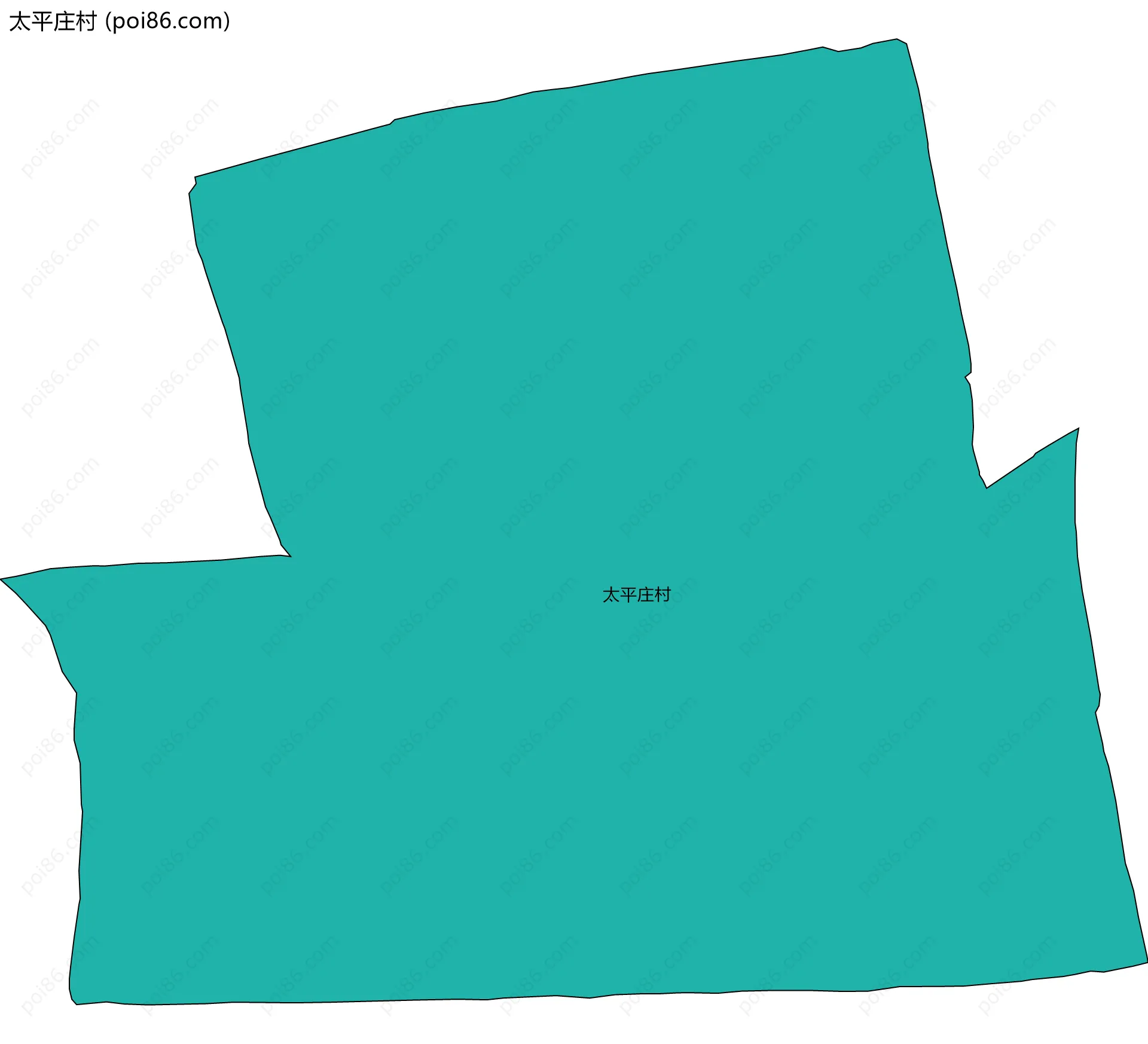 太平庄村边界地图