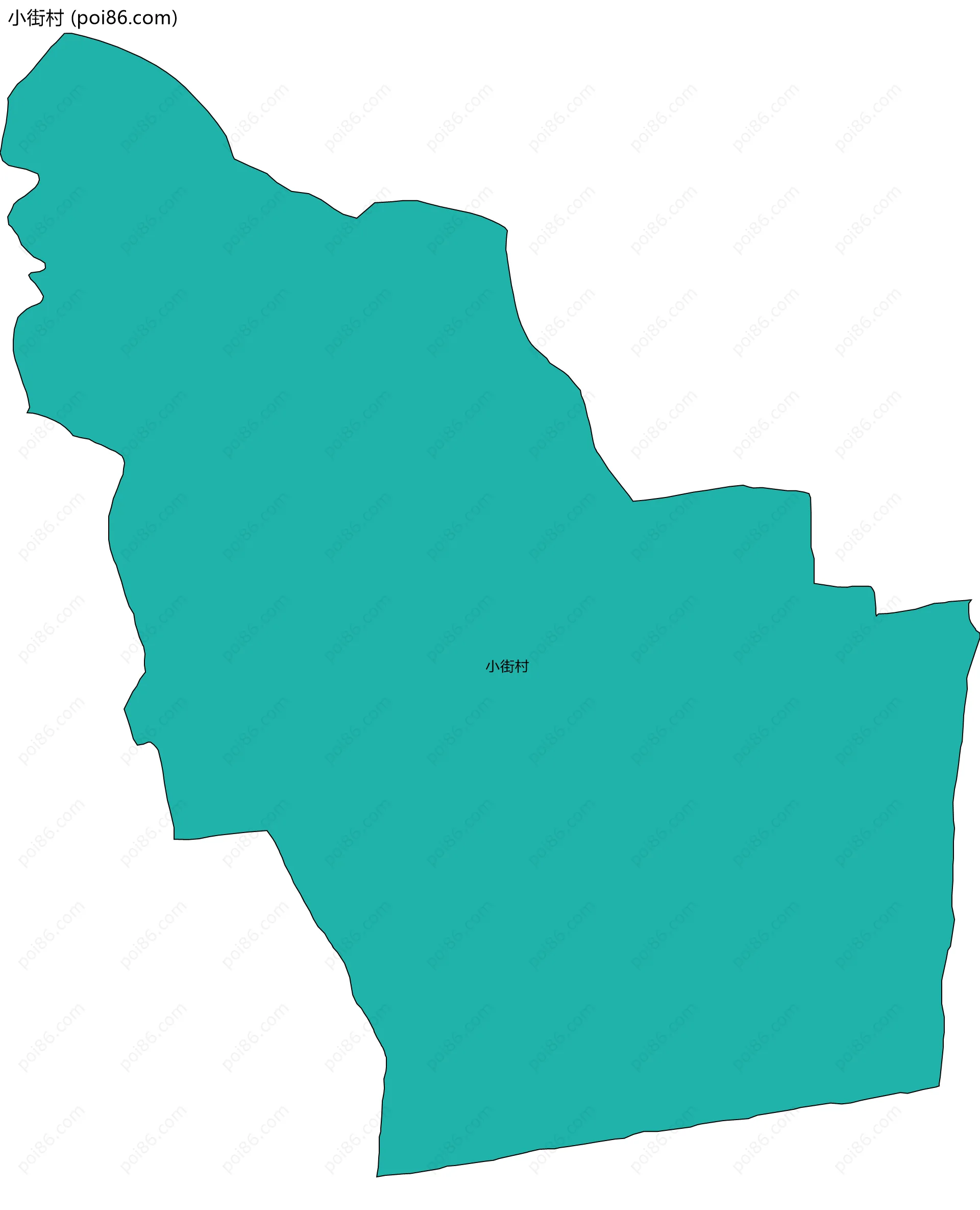 小街村边界地图
