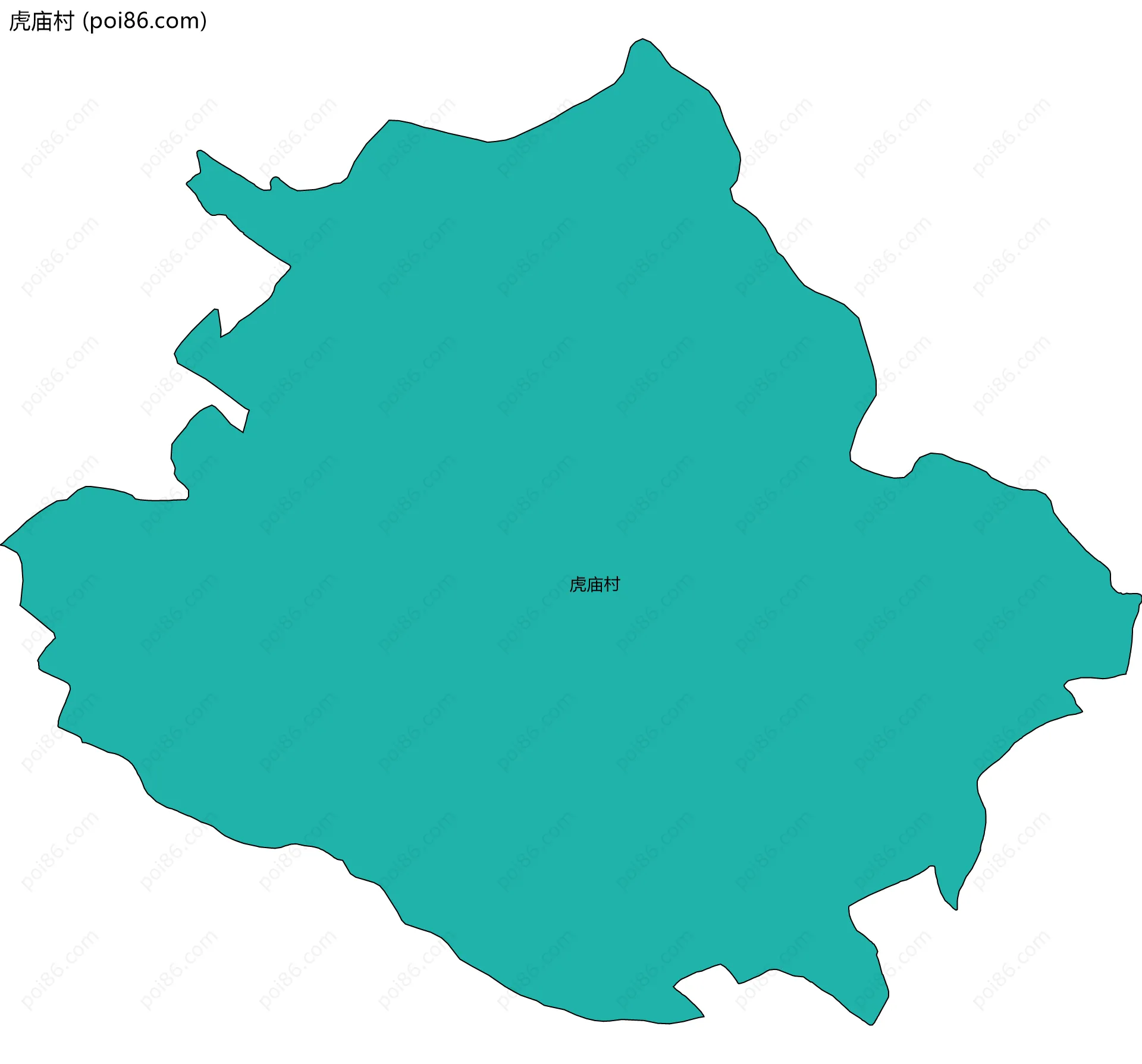 虎庙村边界地图