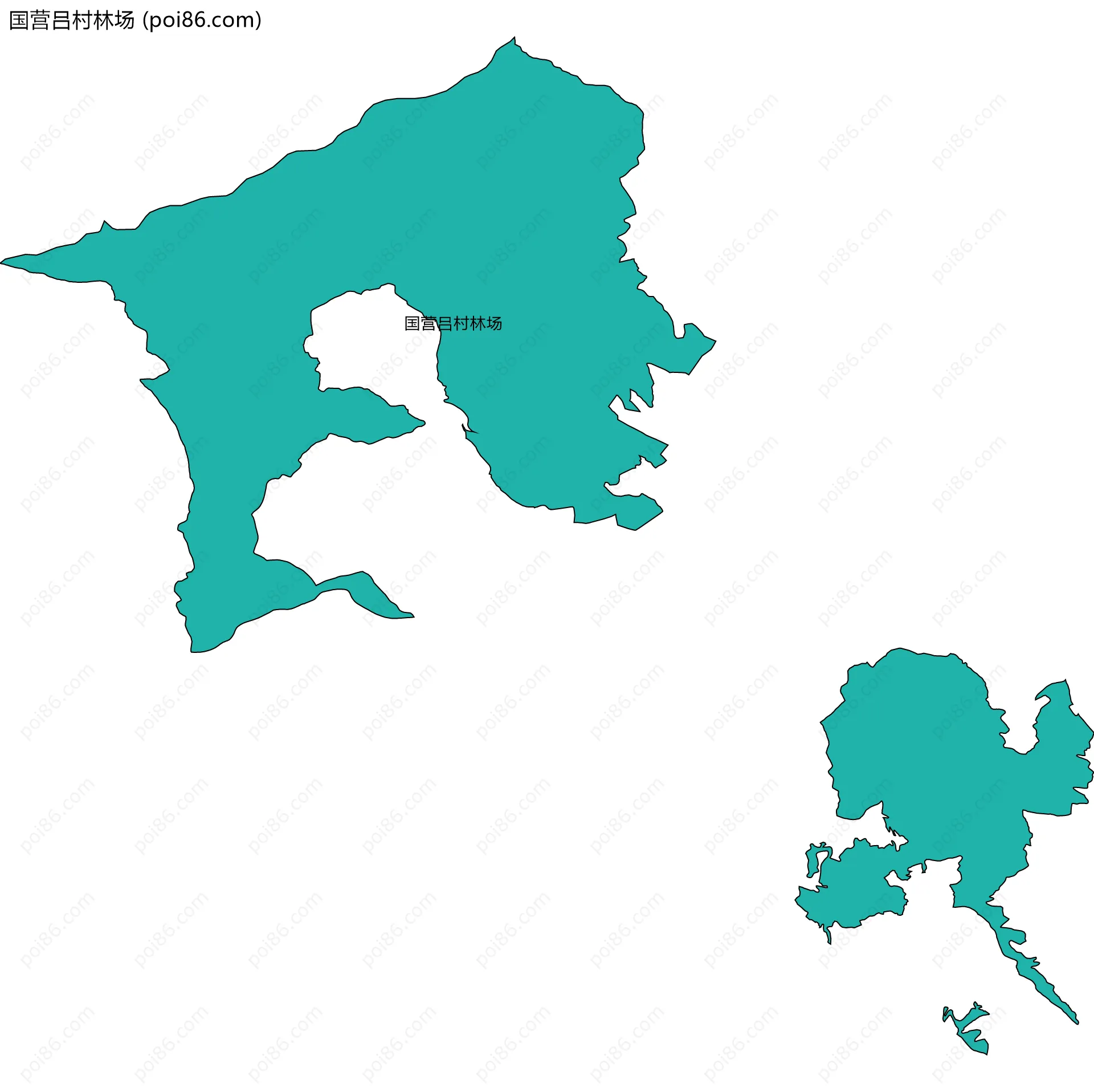 国营吕村林场边界地图