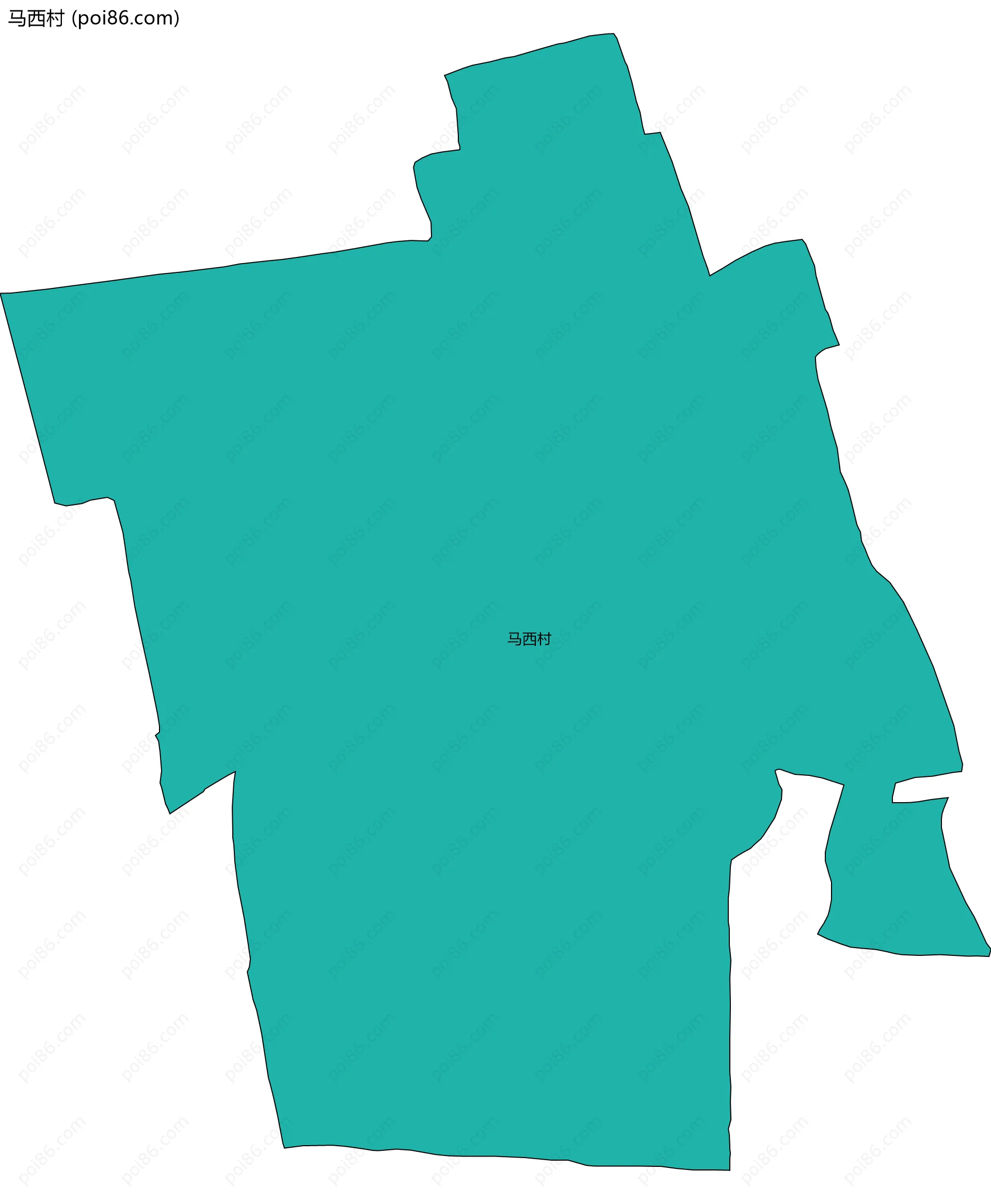 马西村边界地图