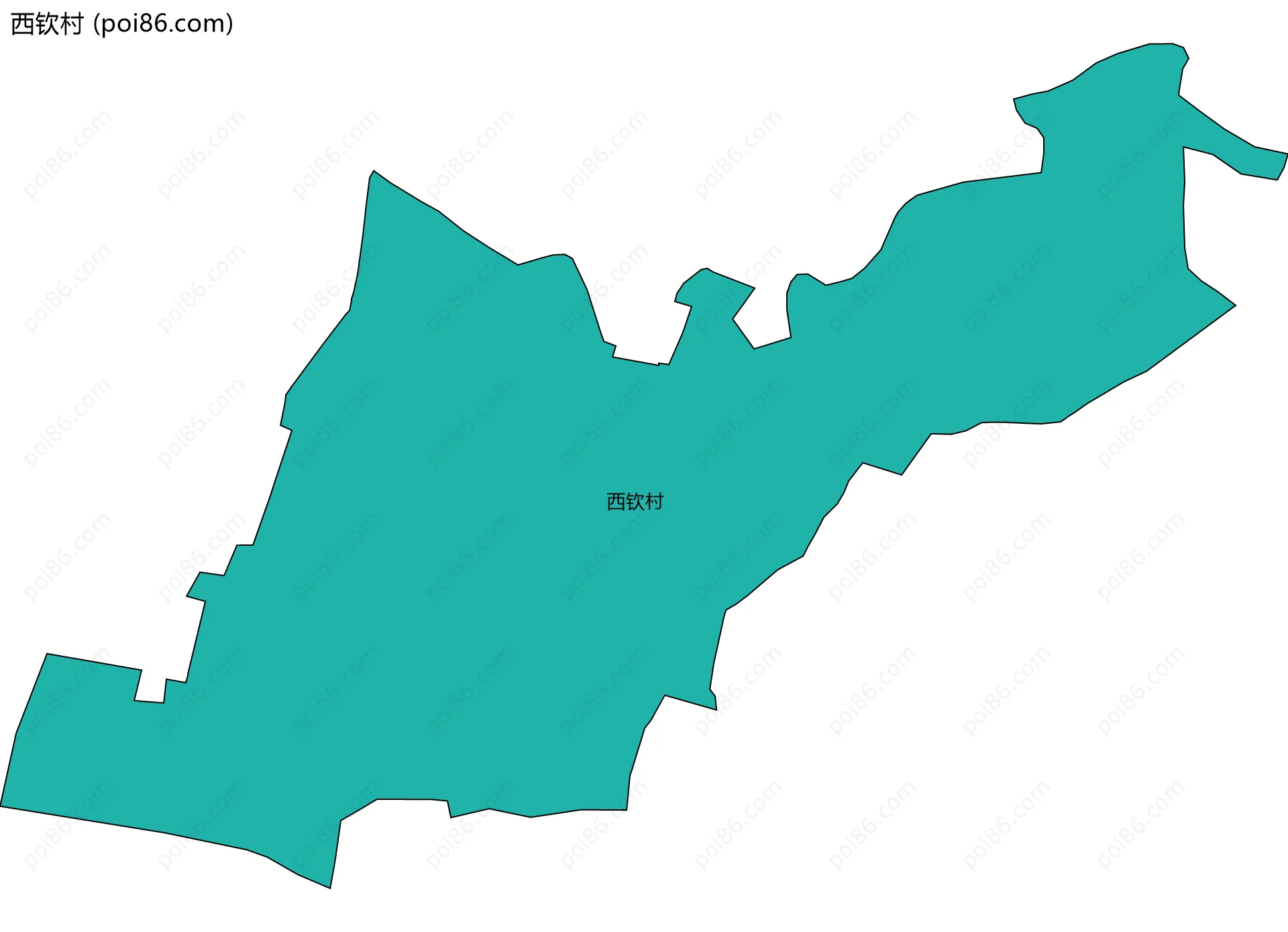 西钦村边界地图