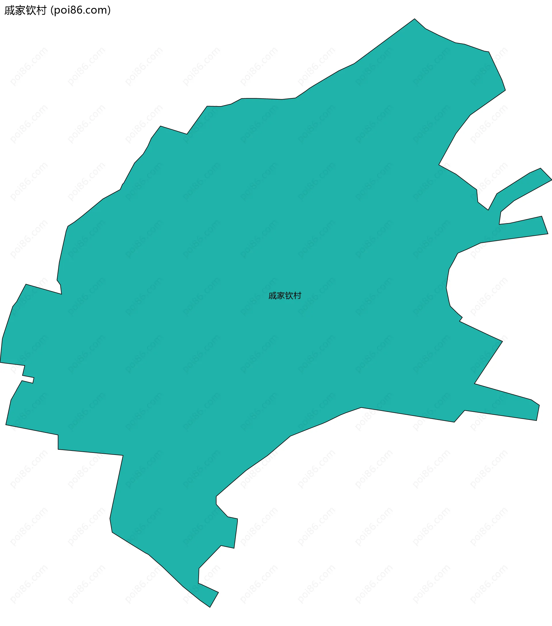 戚家钦村边界地图