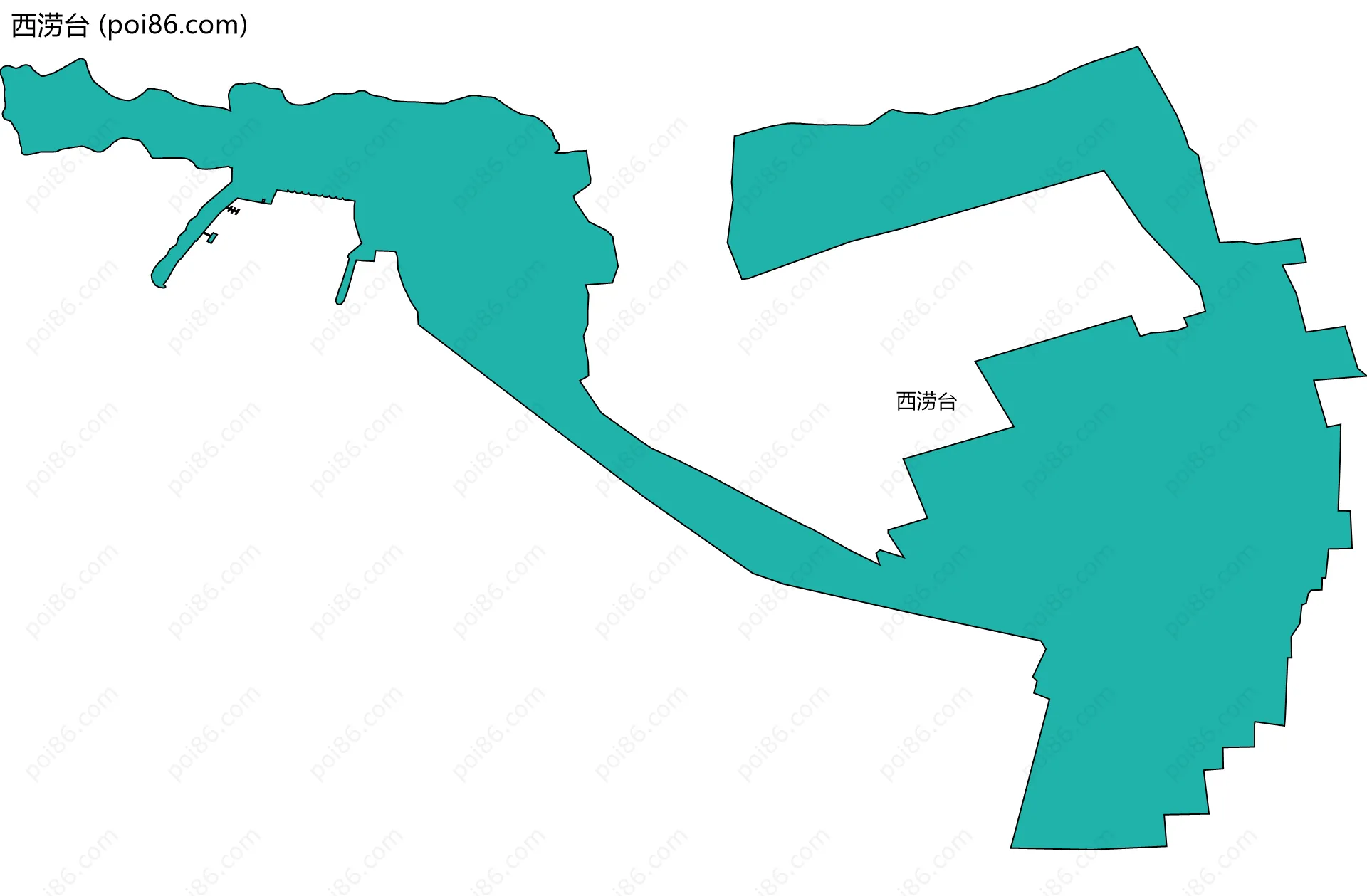 西涝台边界地图