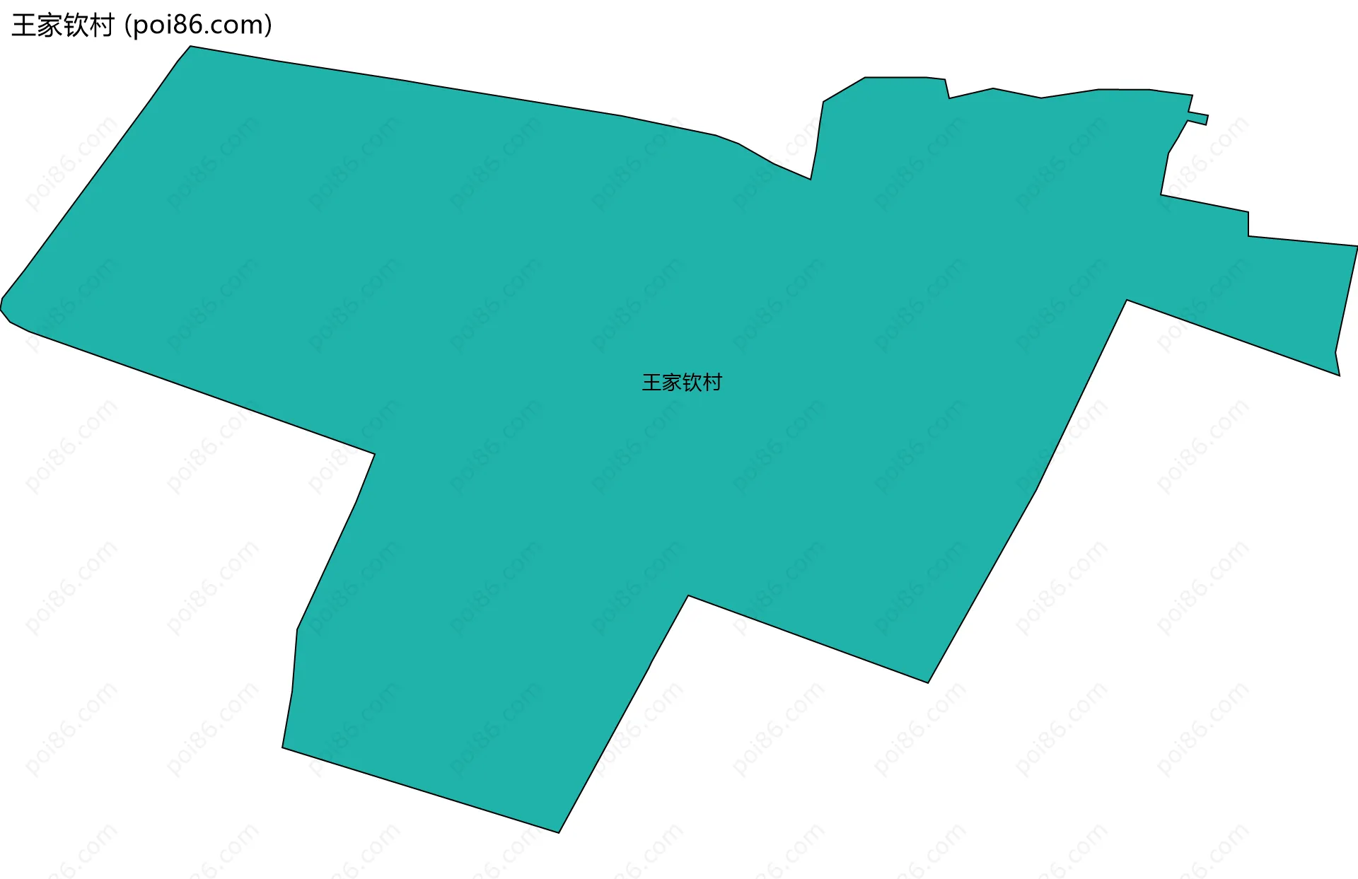 王家钦村边界地图