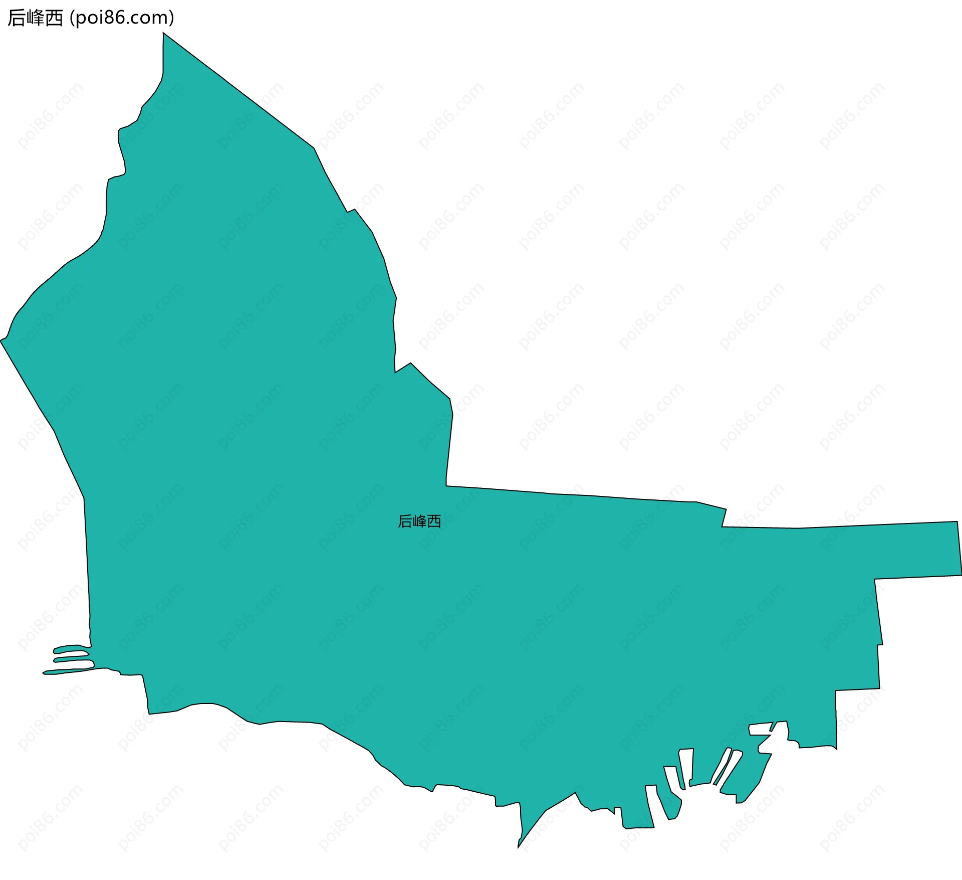 后峰西边界地图