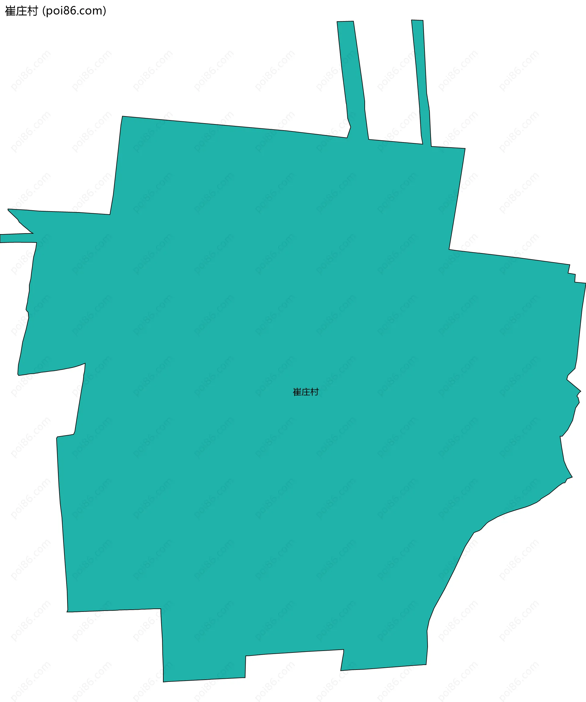 崔庄村边界地图
