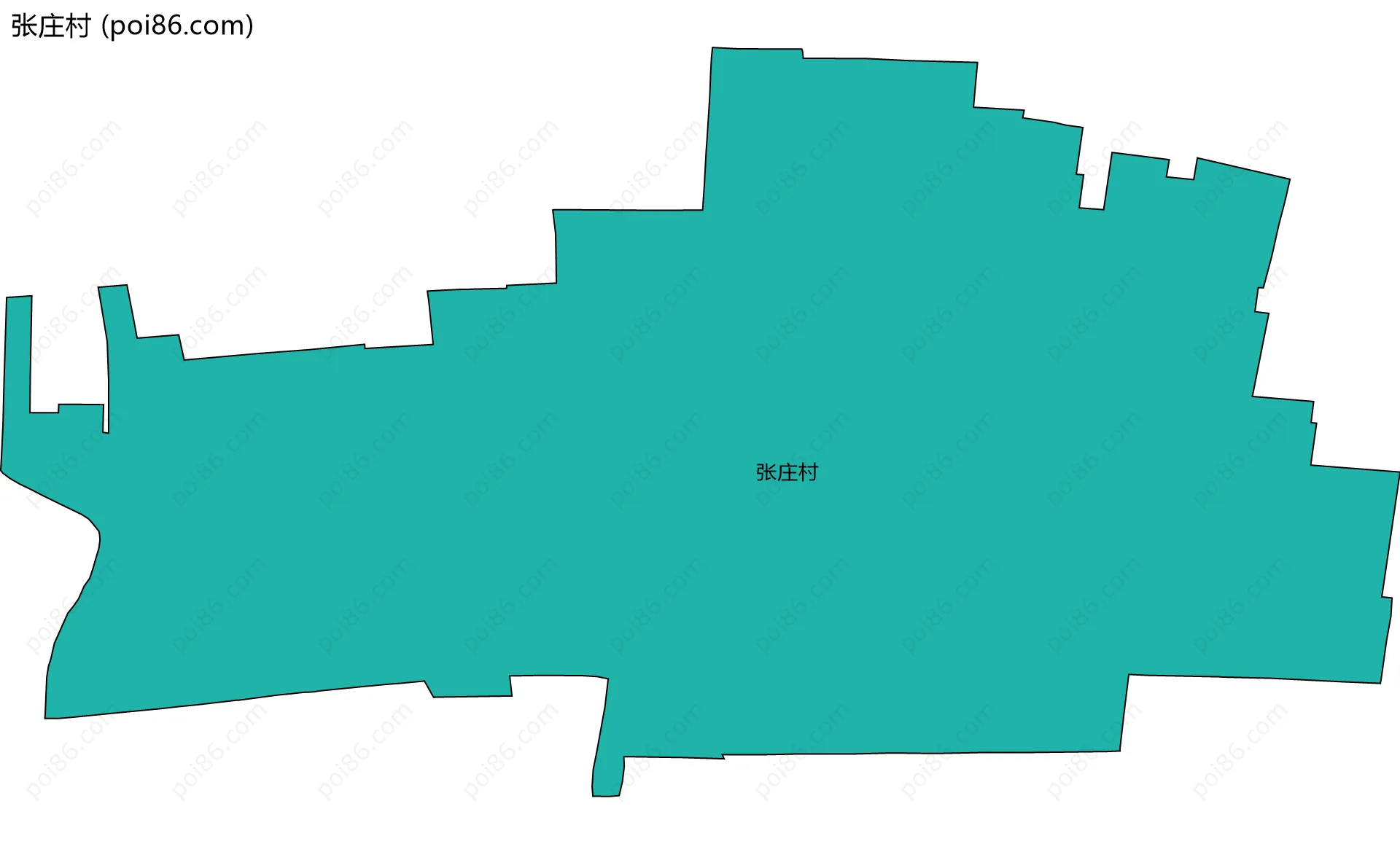 张庄村边界地图
