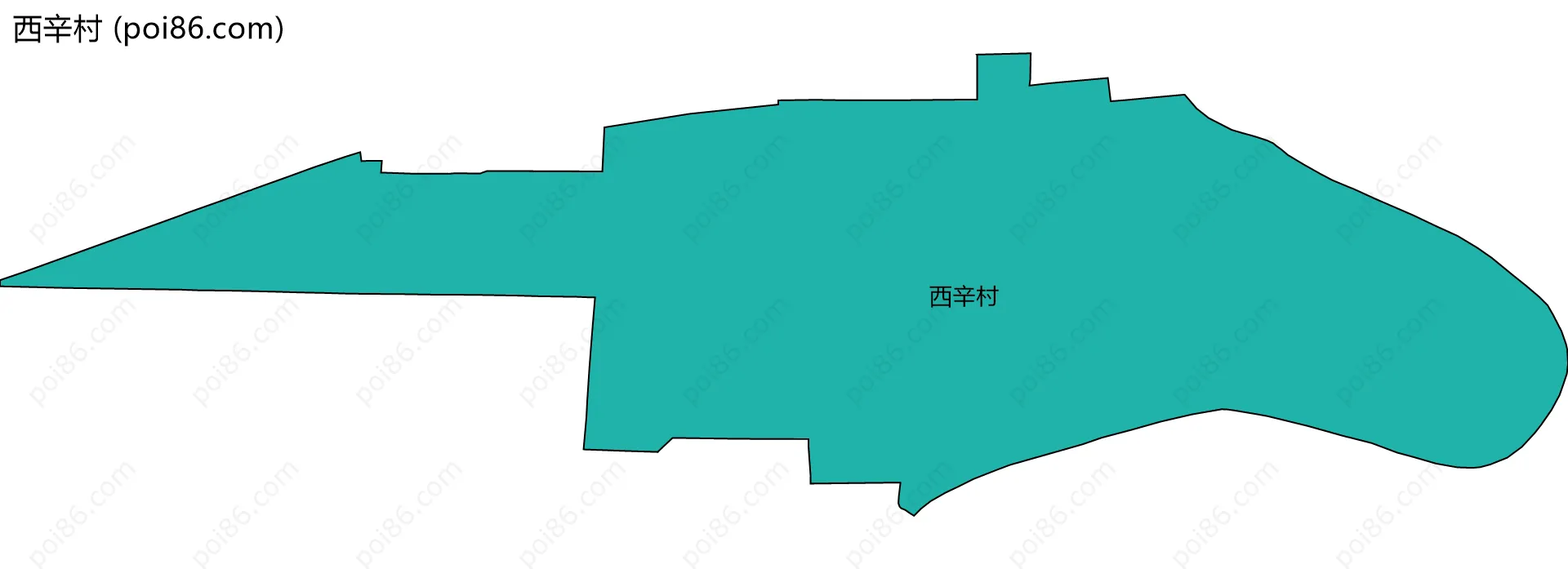 西辛村边界地图