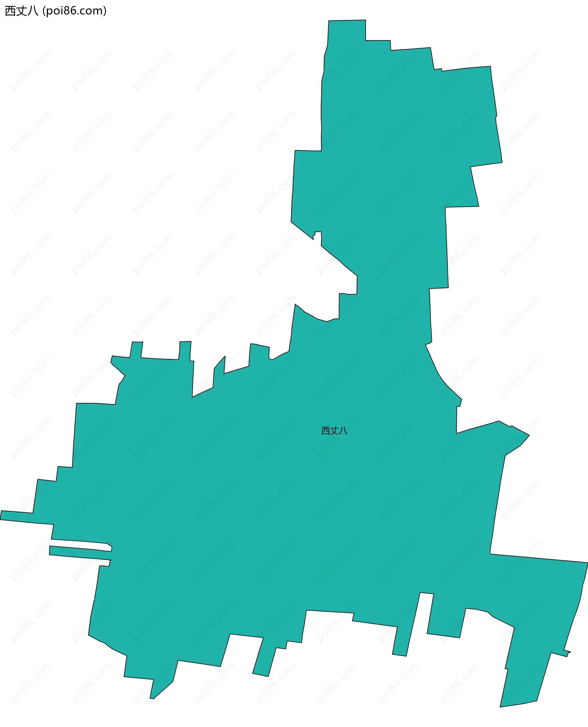 西丈八边界地图
