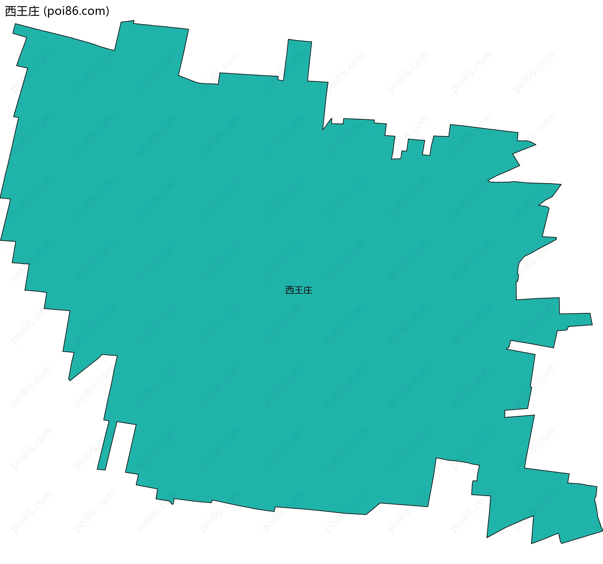西王庄边界地图