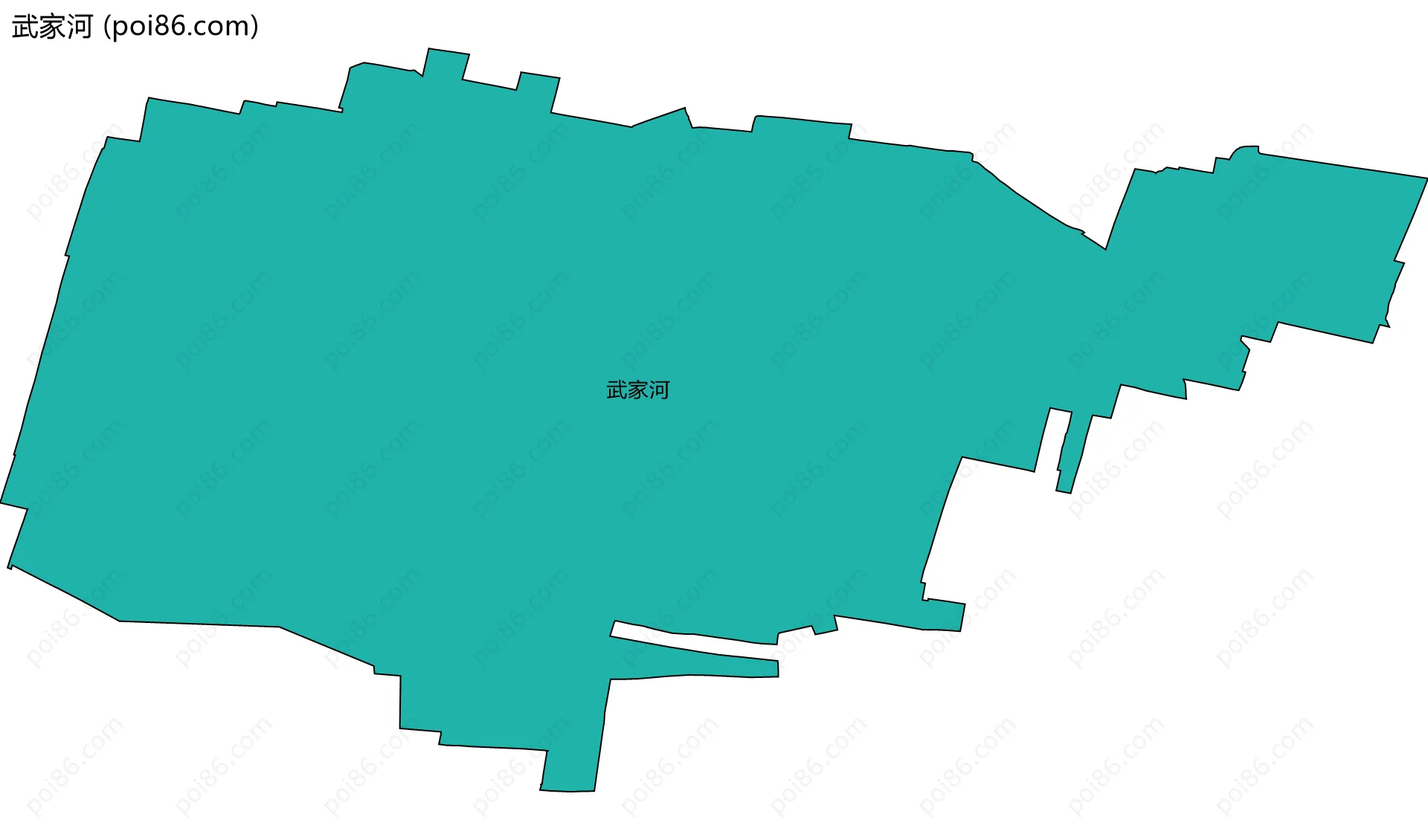 武家河边界地图