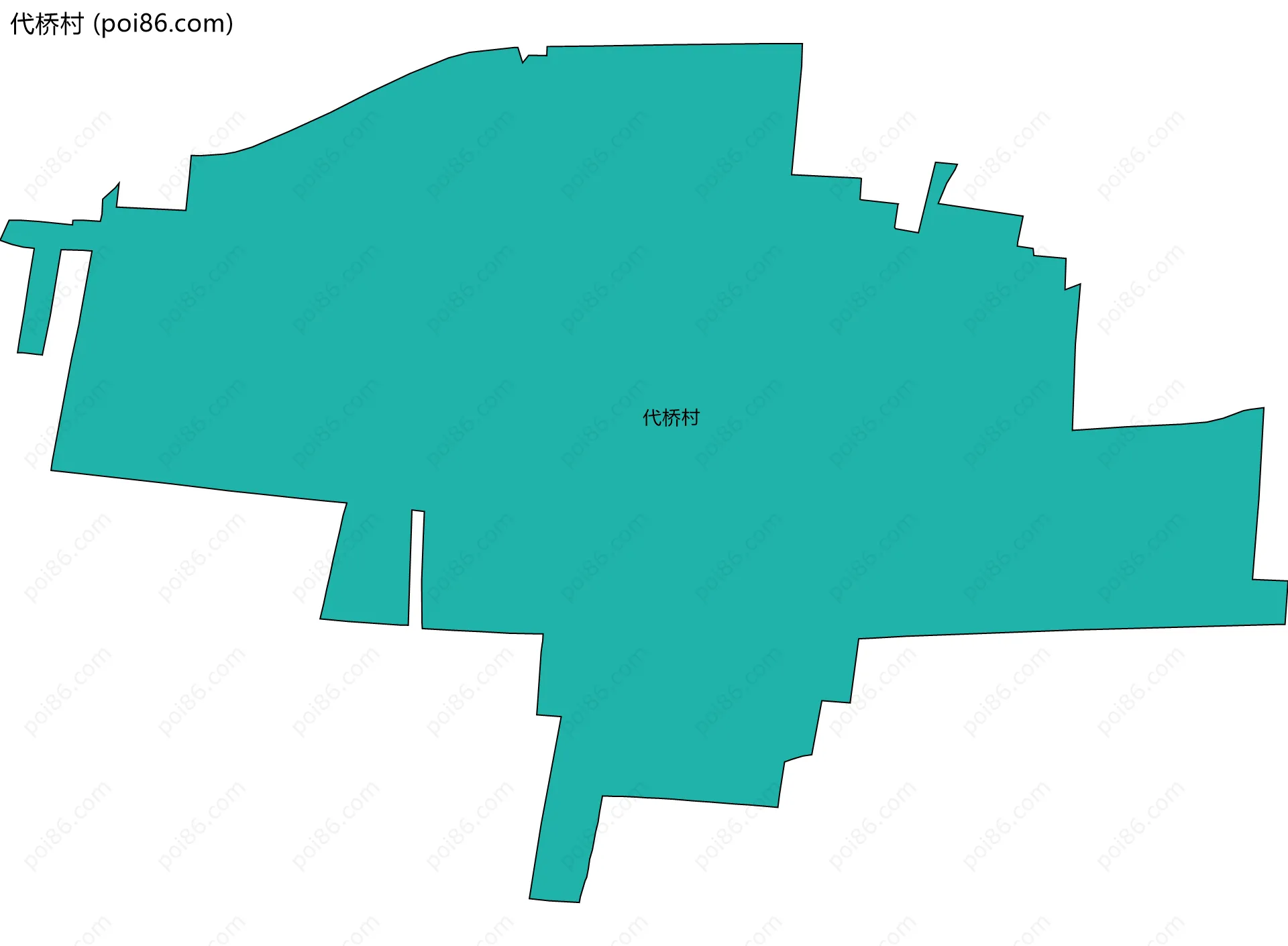 代桥村边界地图