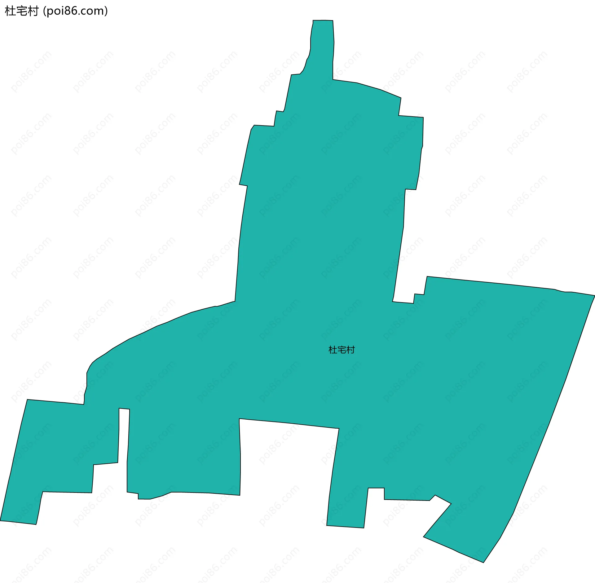 杜宅村边界地图