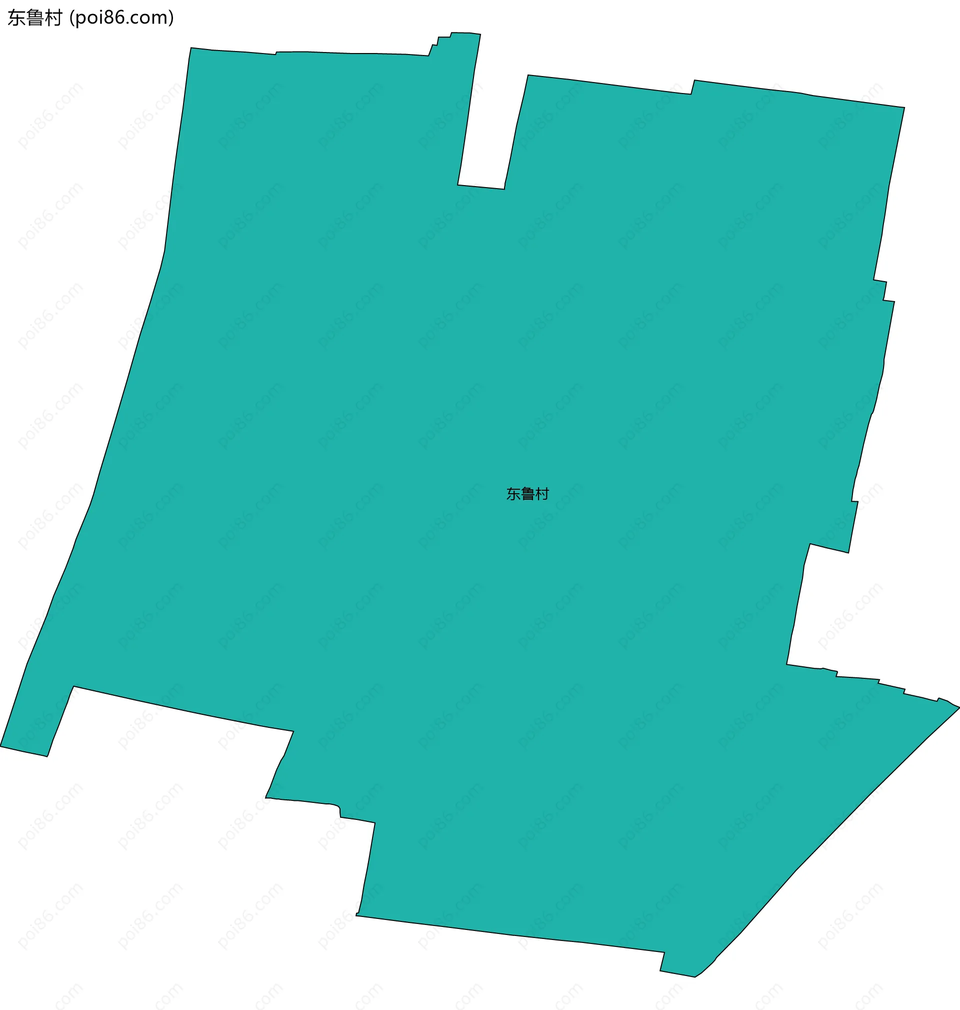 东鲁村边界地图