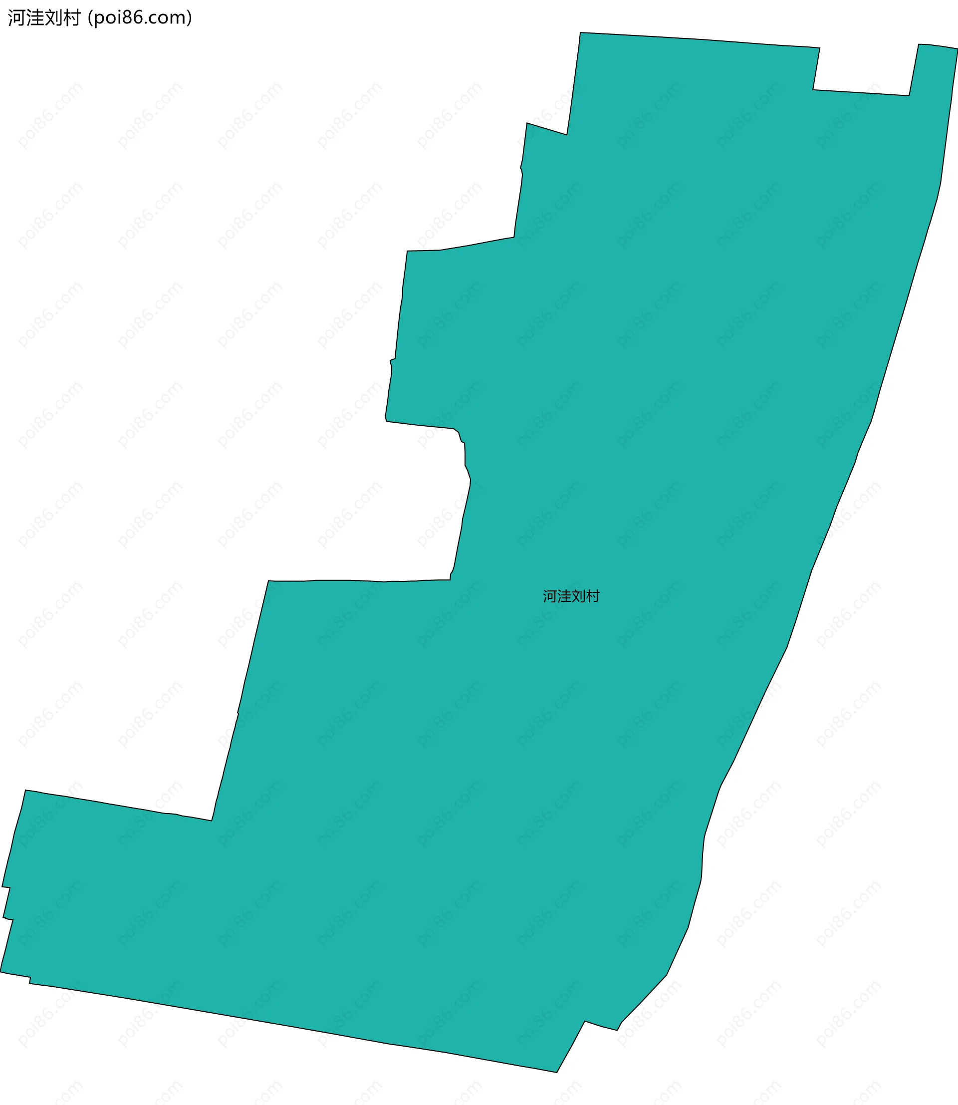 河洼刘村边界地图