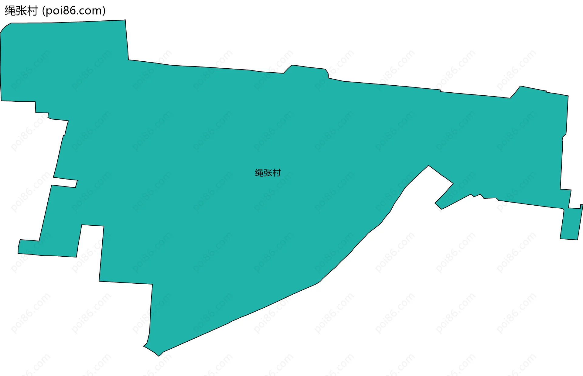 绳张村边界地图