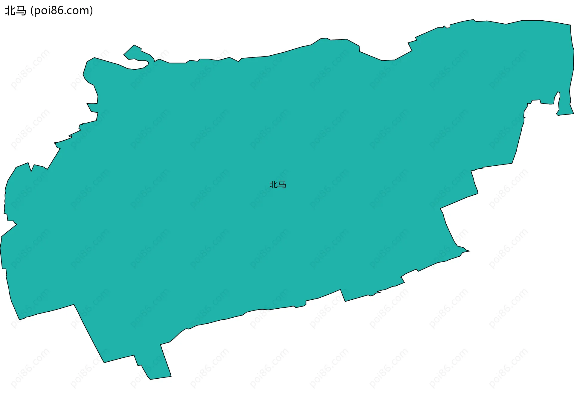 北马边界地图