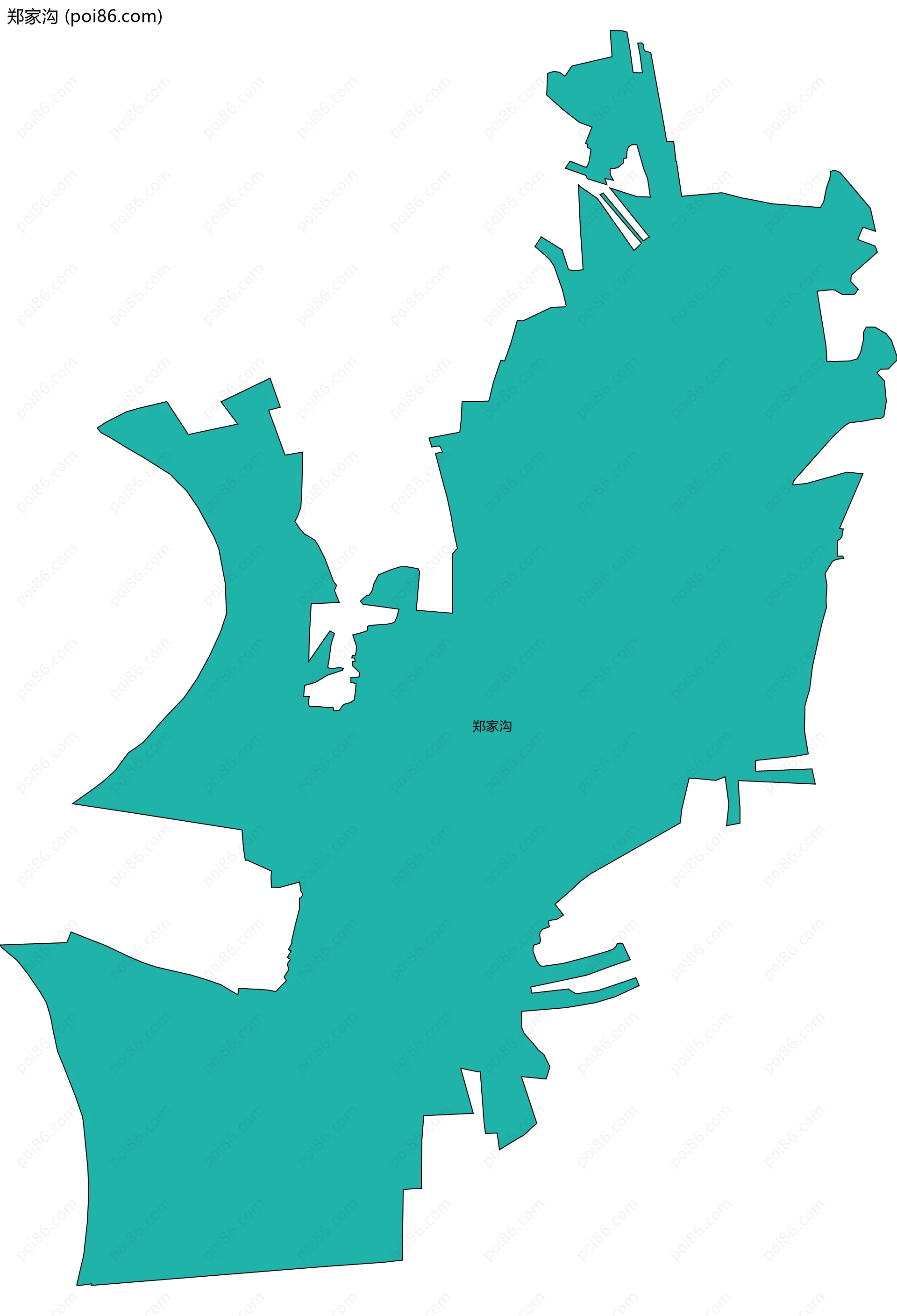 郑家沟边界地图