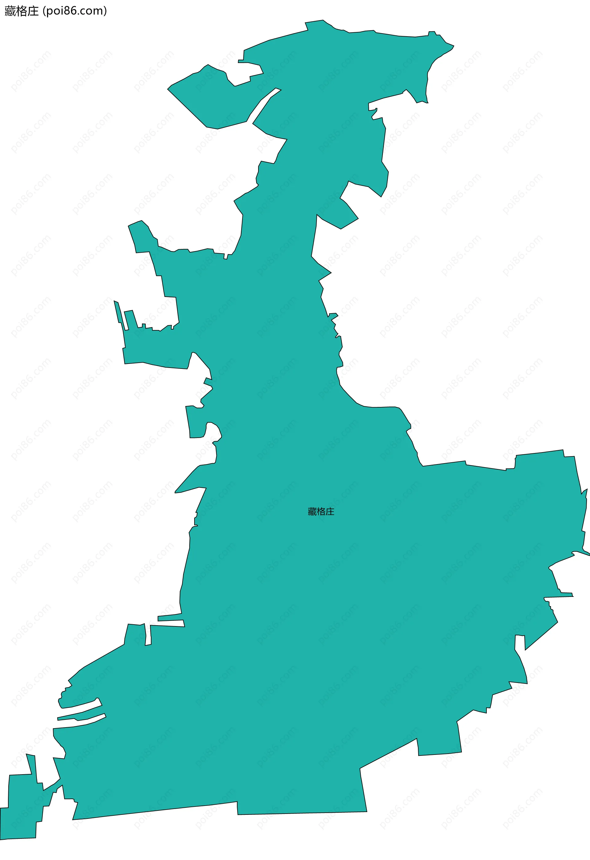 藏格庄边界地图