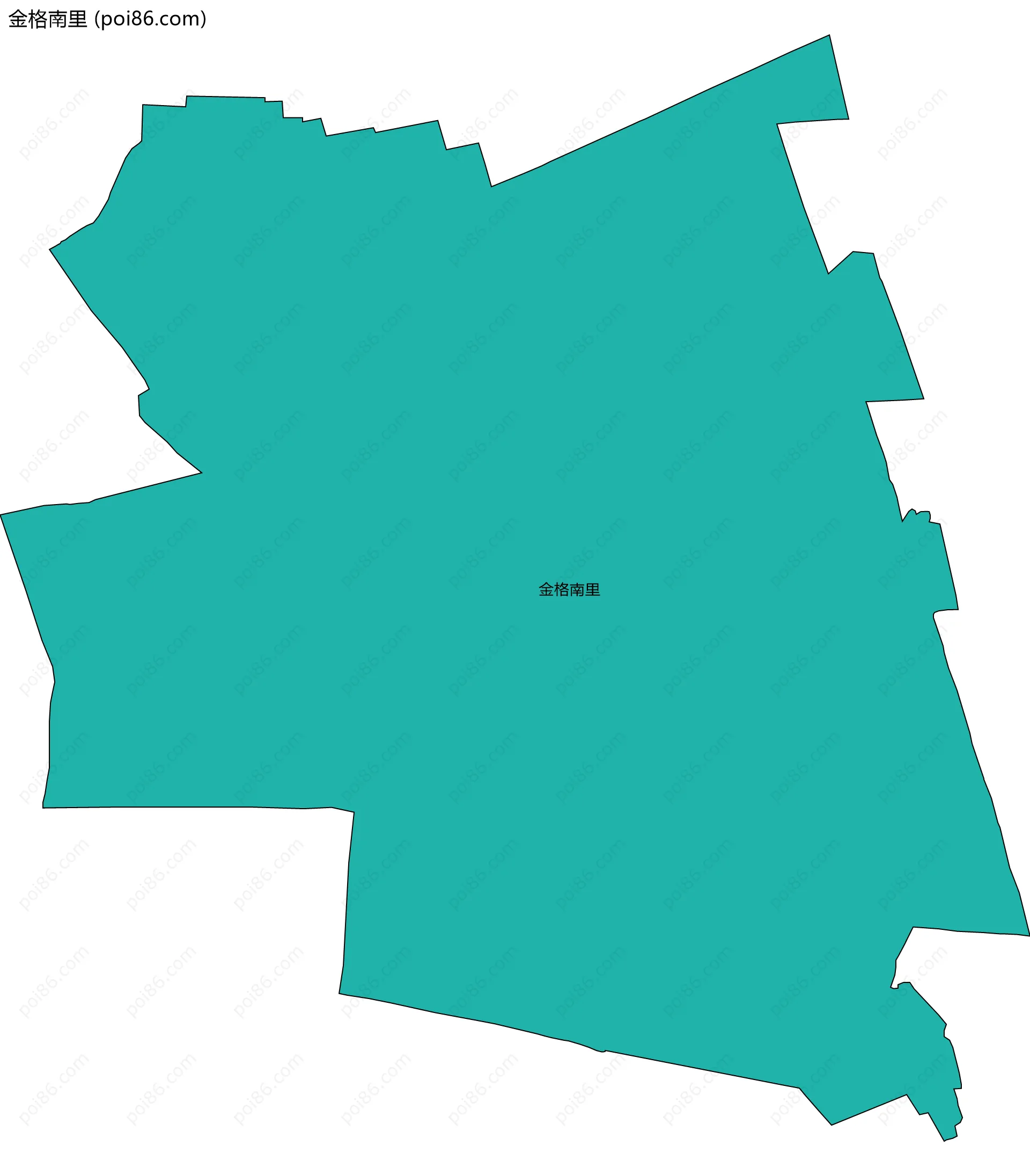 金格南里边界地图