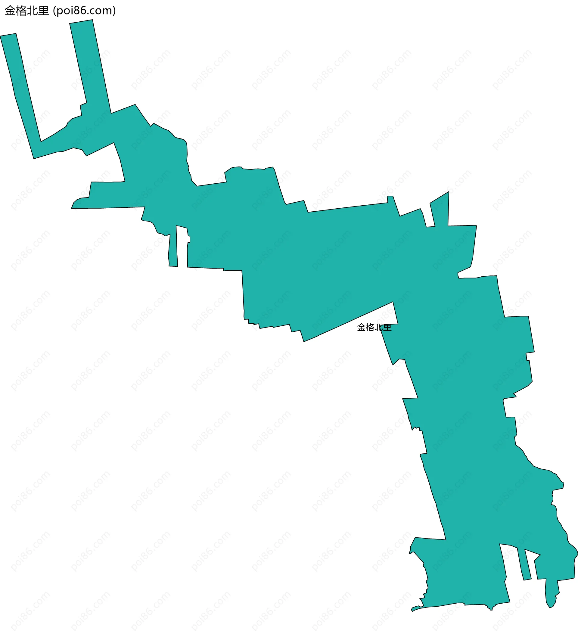 金格北里边界地图