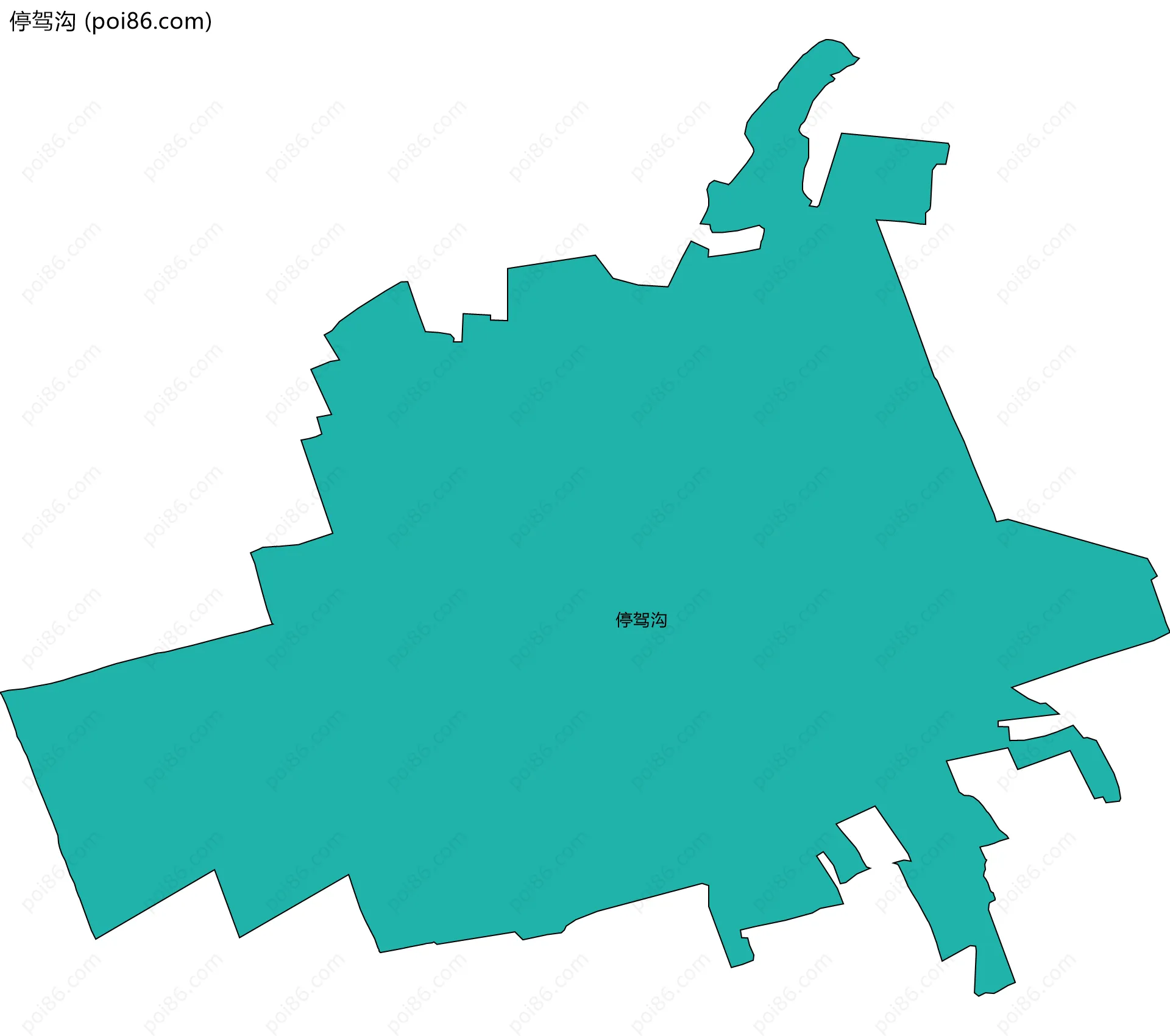 停驾沟边界地图