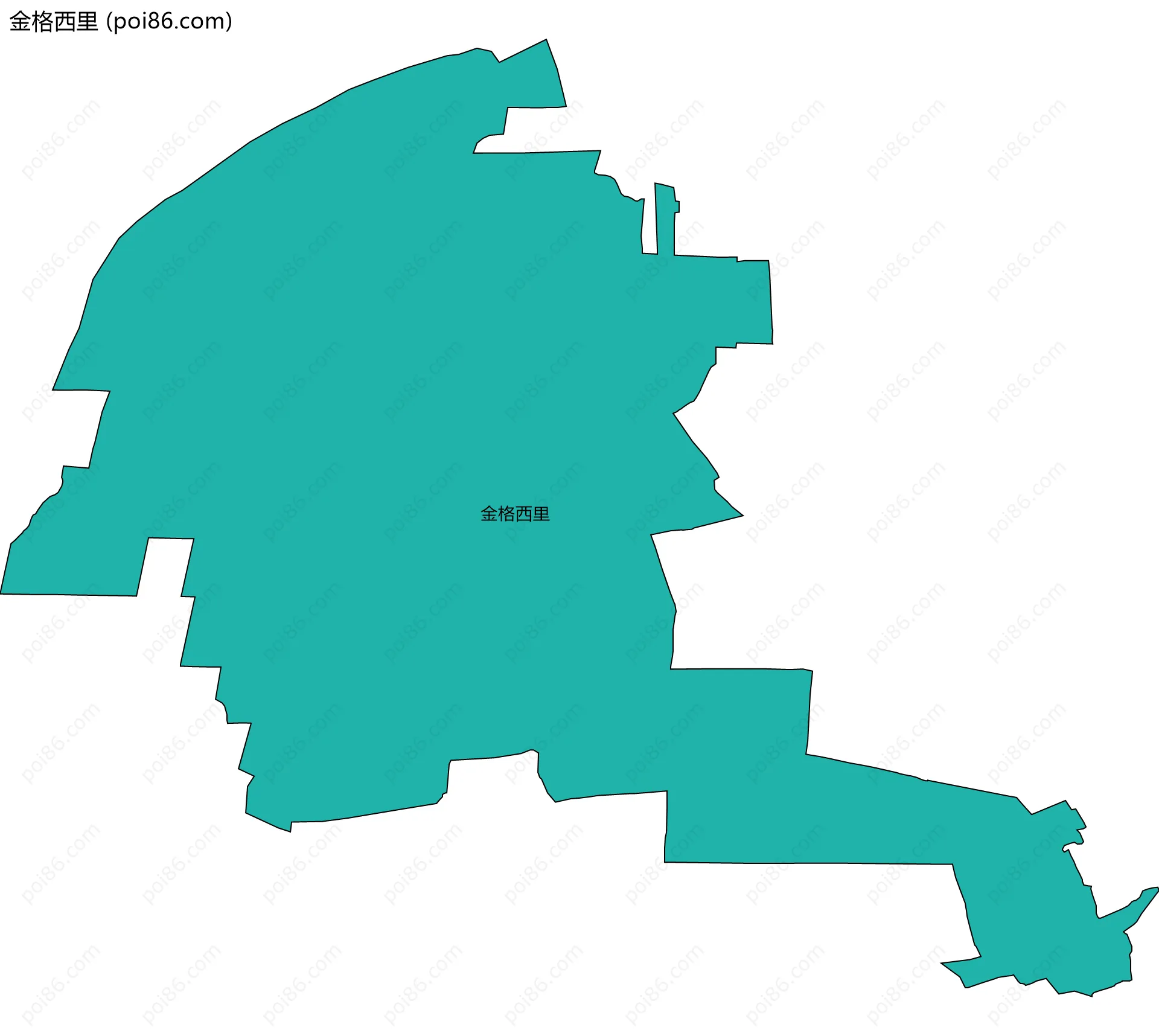 金格西里边界地图