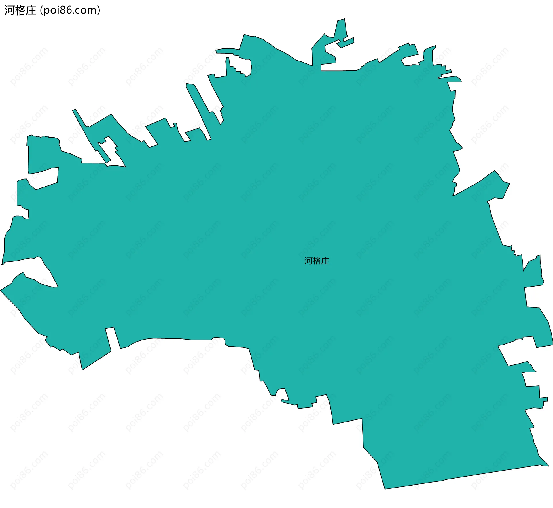 河格庄边界地图