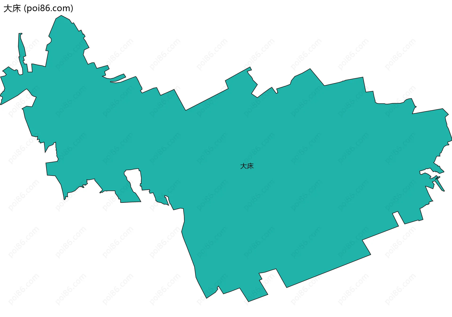 大床边界地图