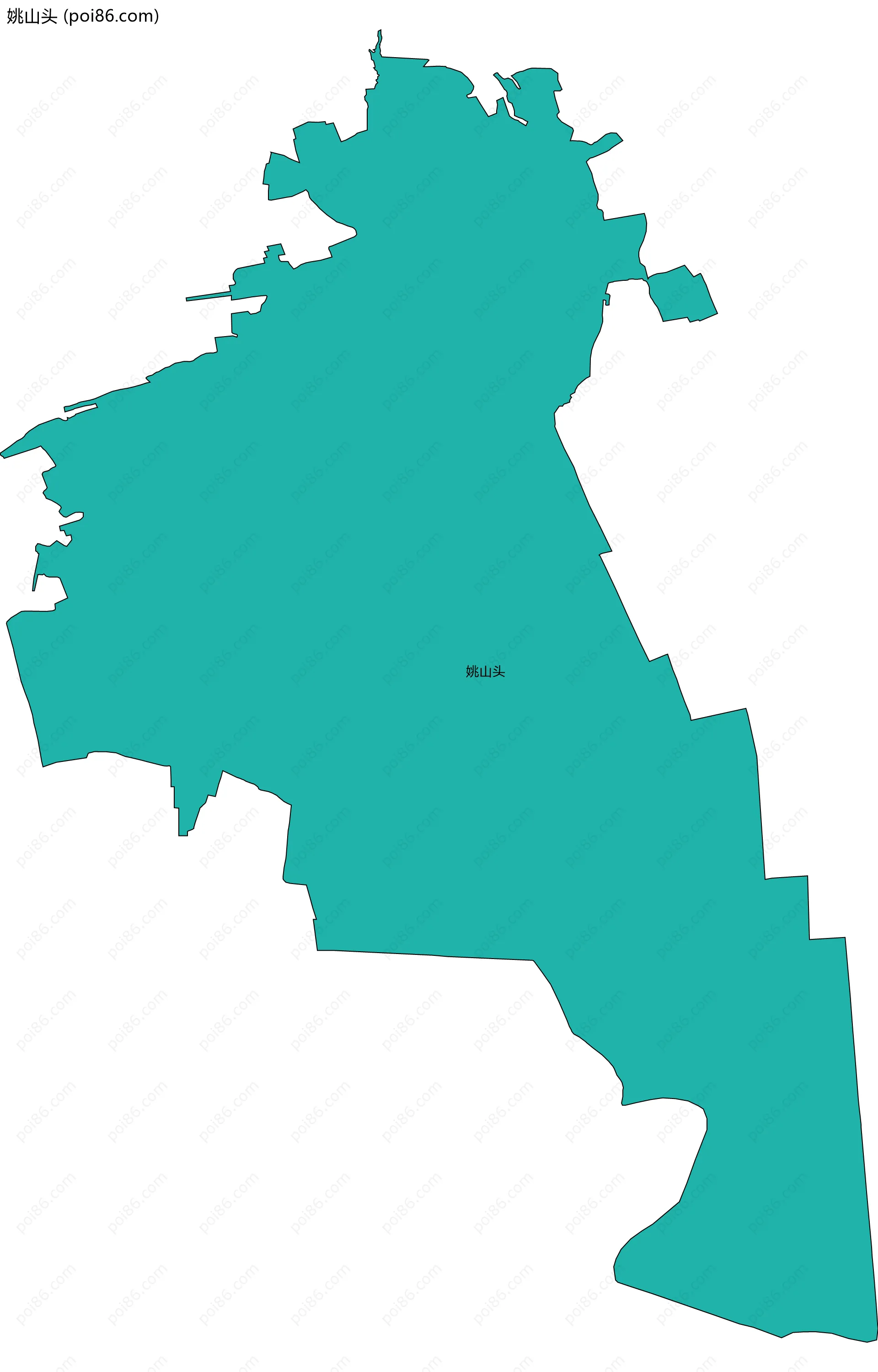 姚山头边界地图