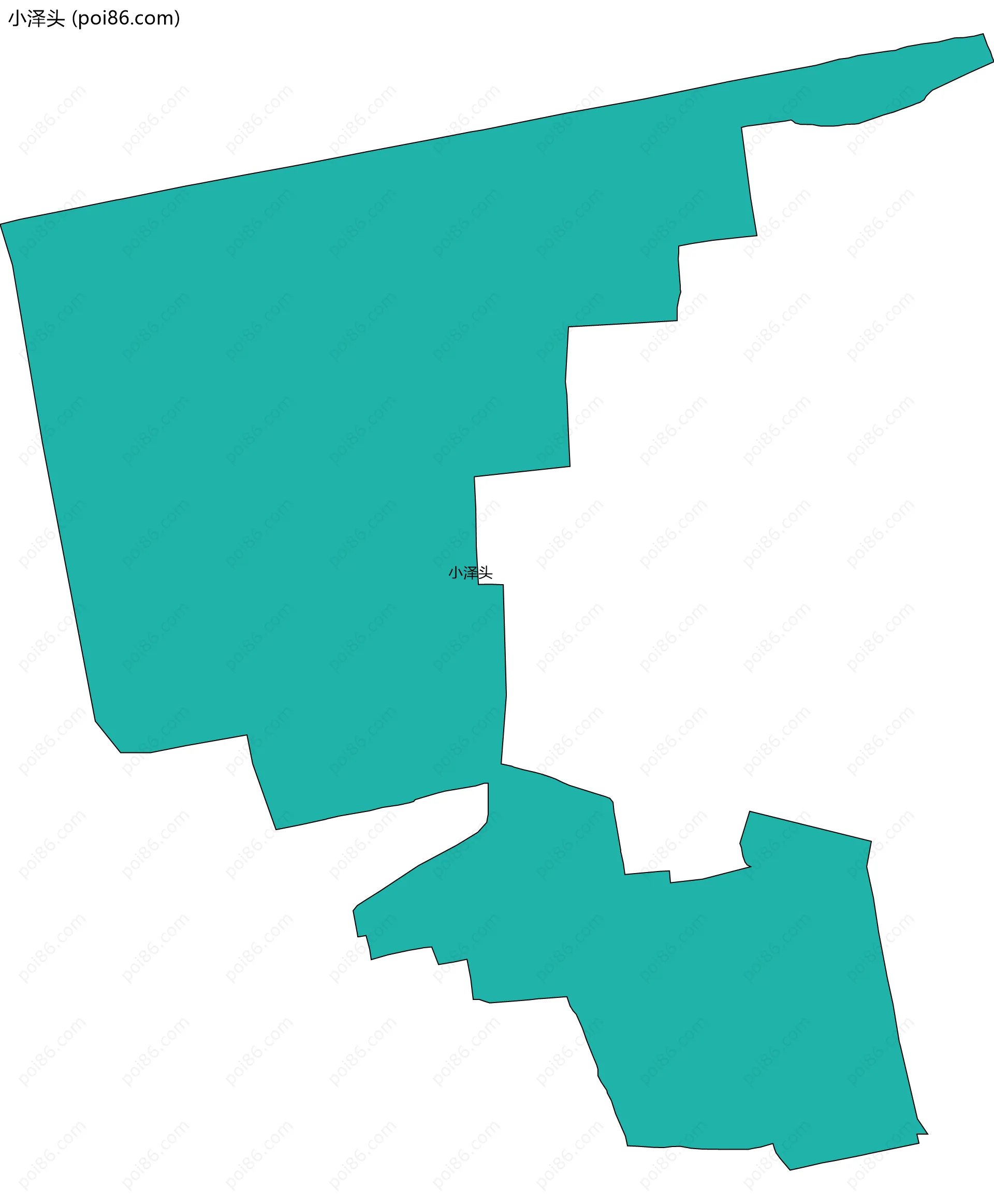 小泽头边界地图