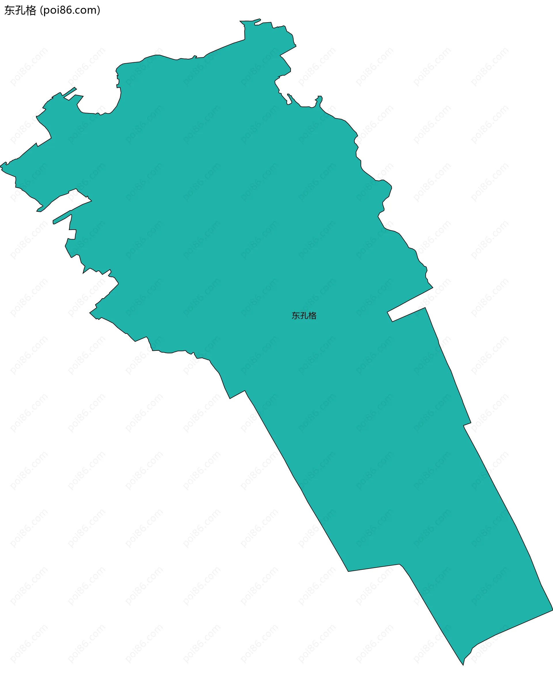 东孔格边界地图
