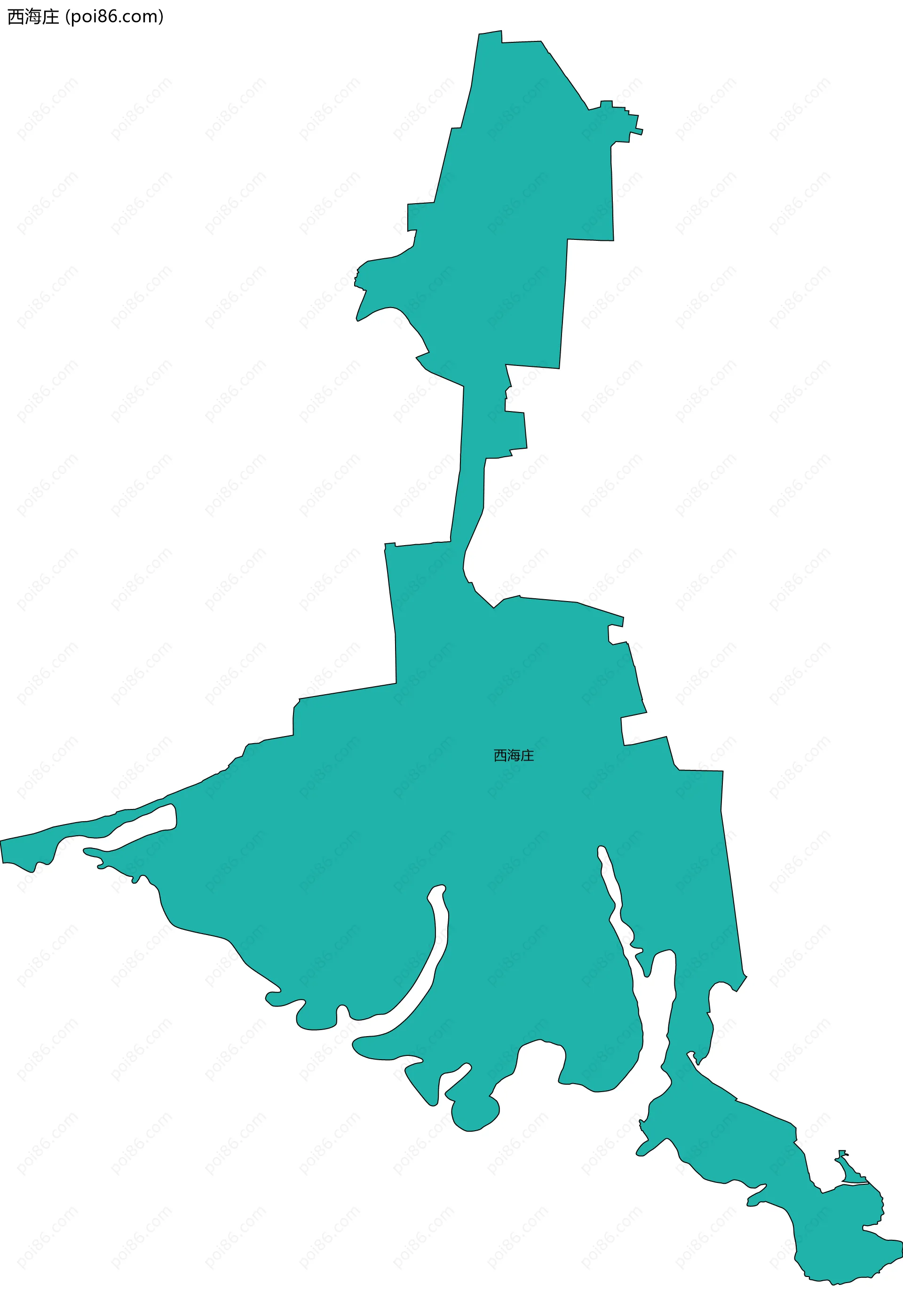 西海庄边界地图