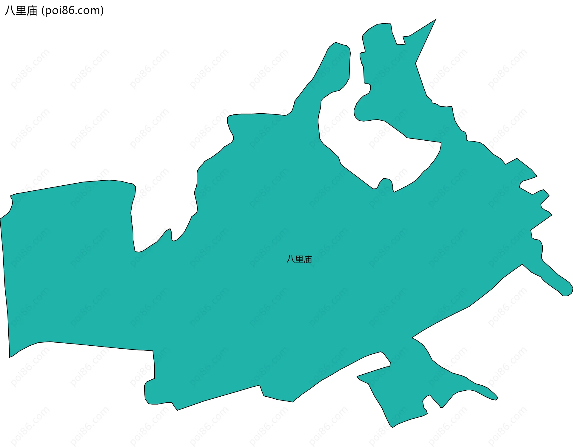 八里庙边界地图