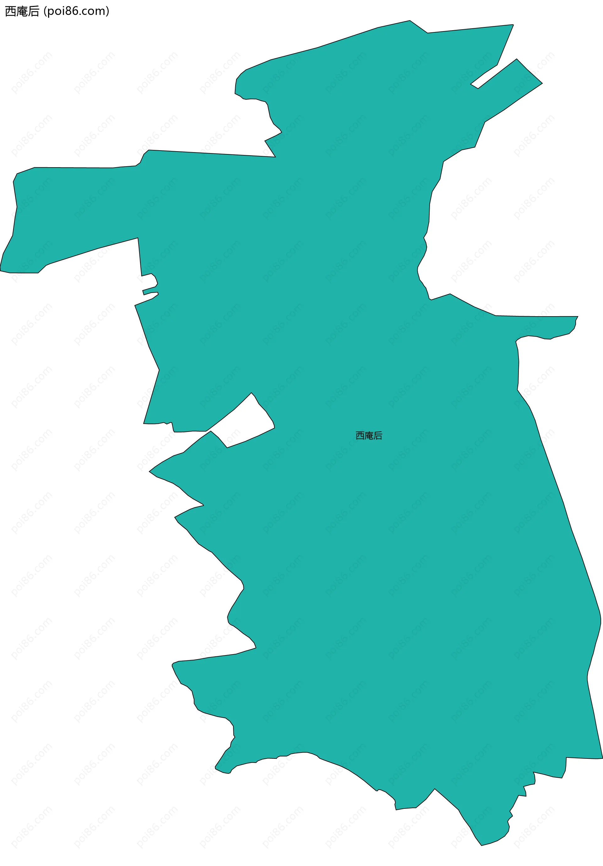 西庵后边界地图