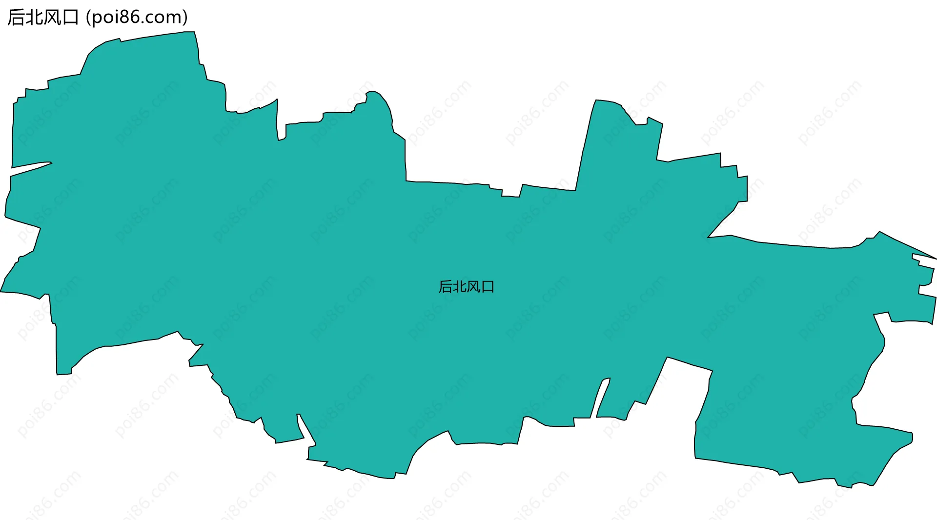 后北风口边界地图